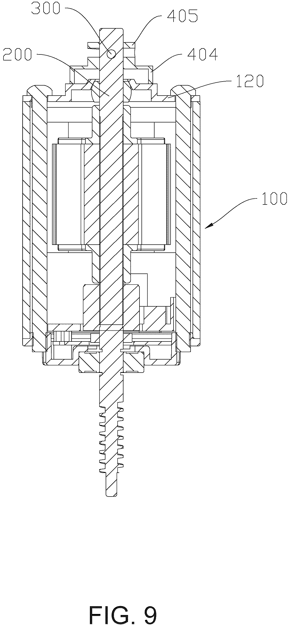 Patent US12323036 Figure 8 – Rotating self-locking actuator