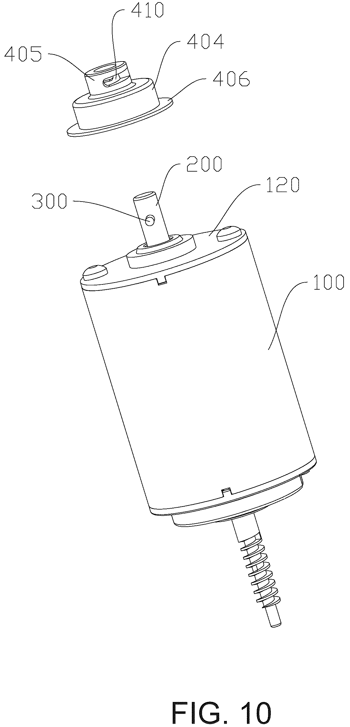 Patent US12323036 Figure 9 – Rotating self-locking actuator