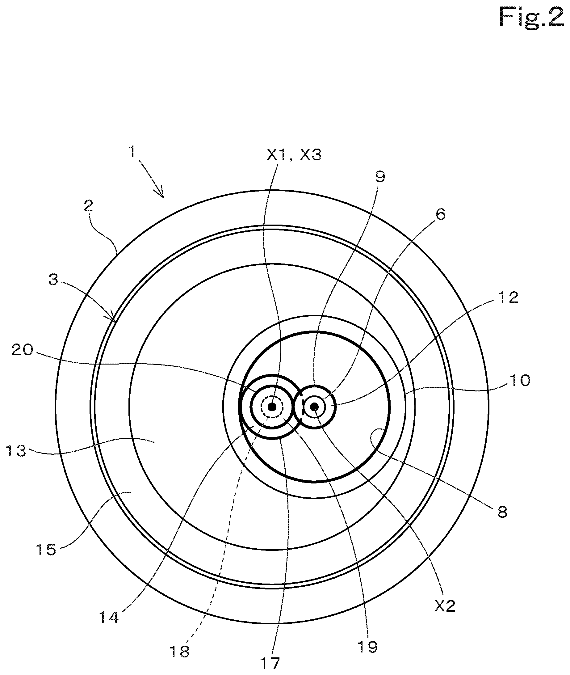 Patent US12323037 Figure 2 – Rotating electrical machine