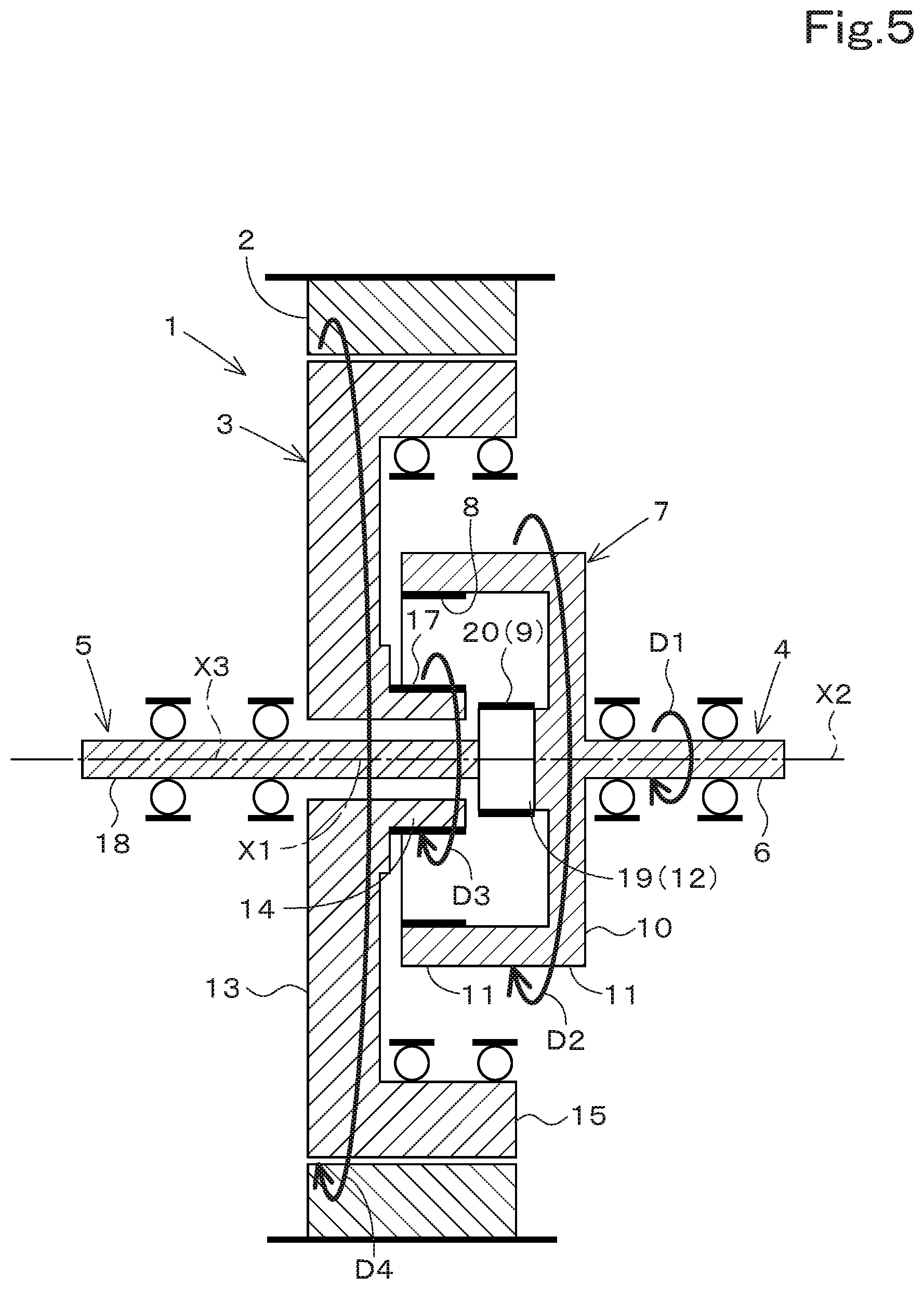 Patent US12323037 Figure 5 – Rotating electrical machine