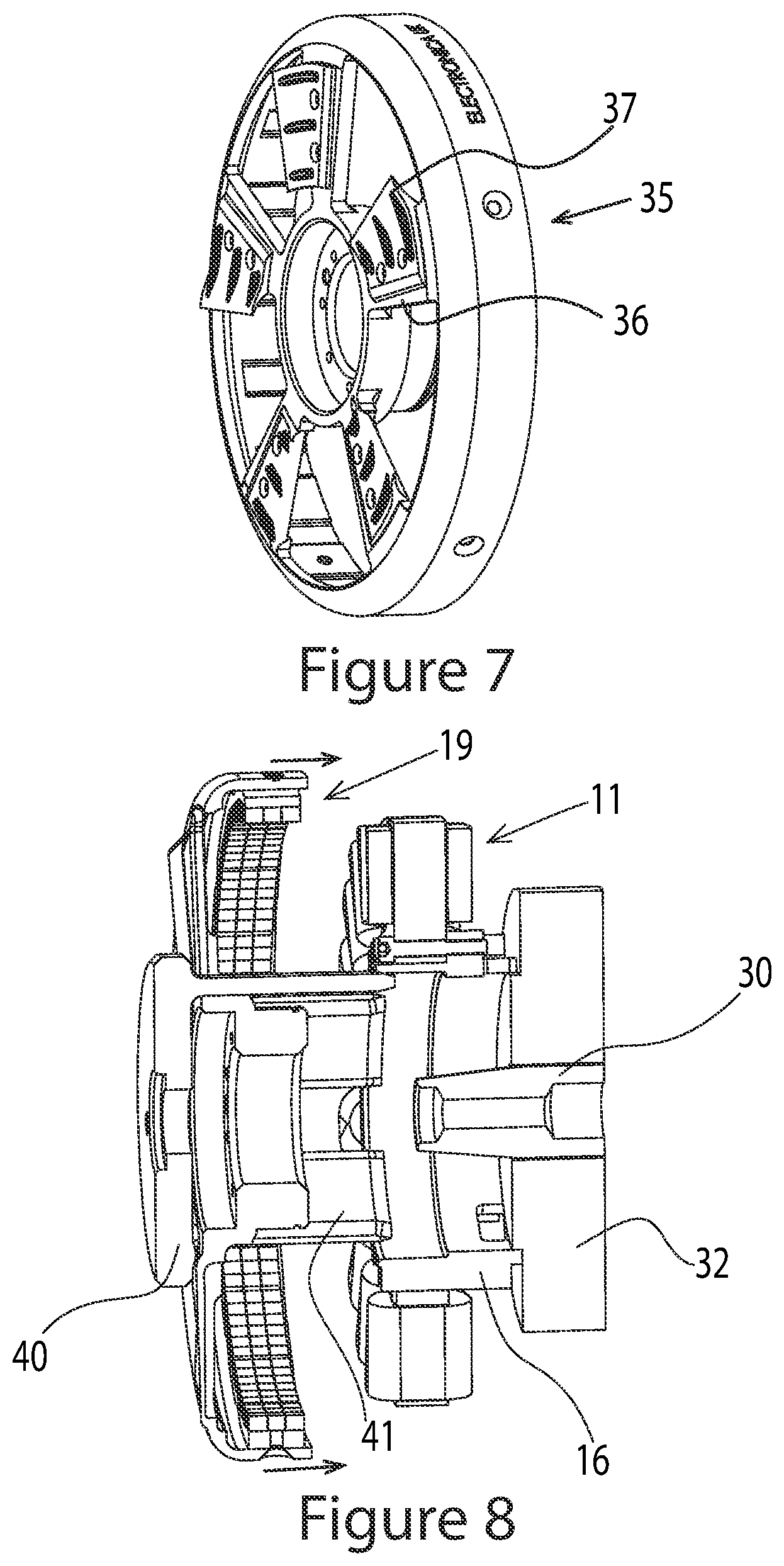 Patent US12323039 Figure 6 – Air cooling of an internal combustion engine with an electrical motor or generator
