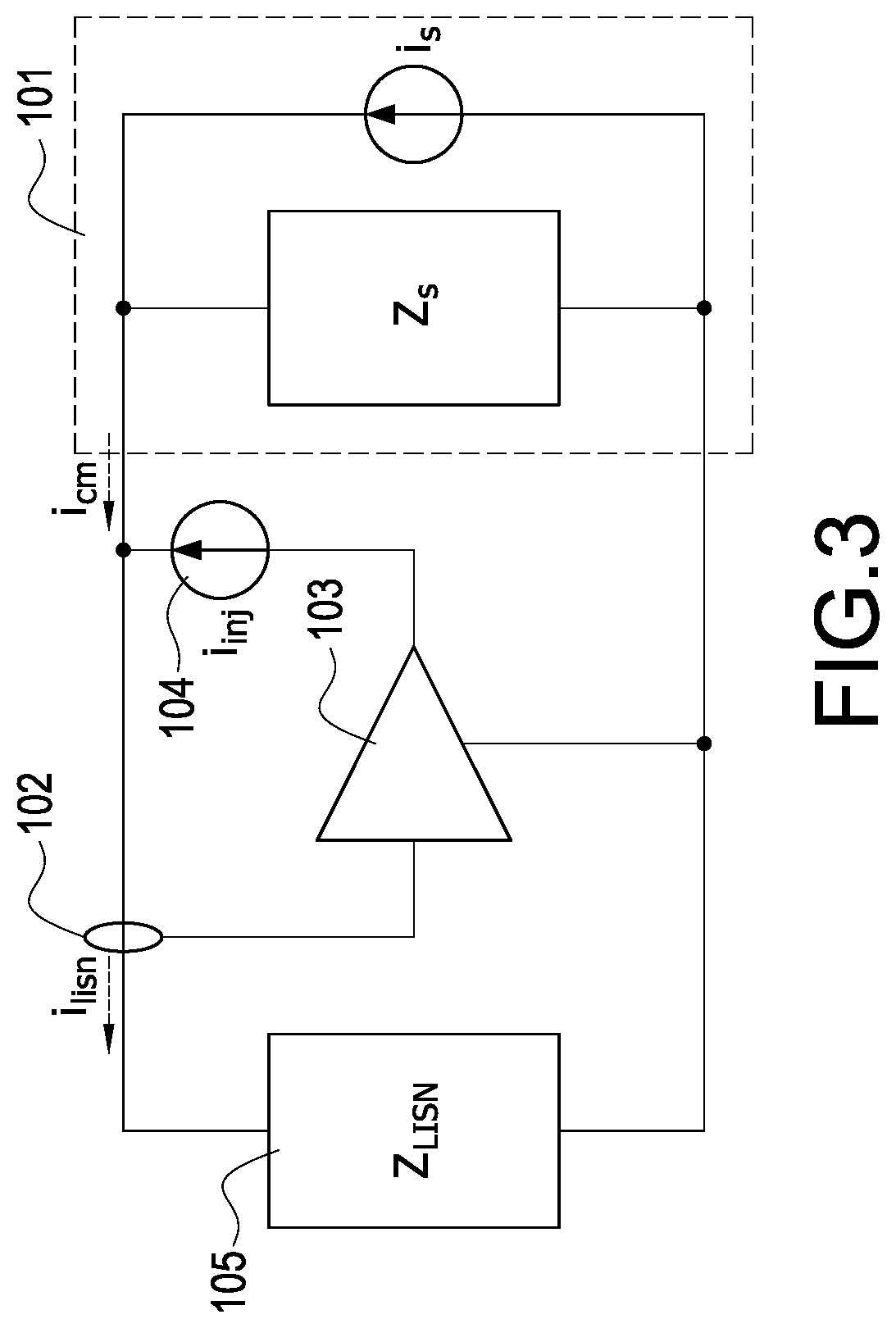 Patent US12323048 Figure 3 – Common-mode noise cancellation circuit and switching power converter for common-mode noise cancellation