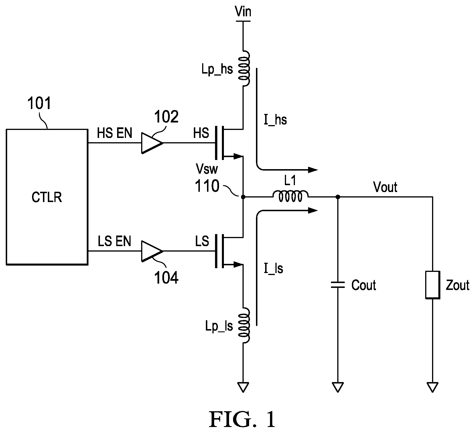 Patent US12323057 — System and method for adaptive gate drive current circuit — Figure 1