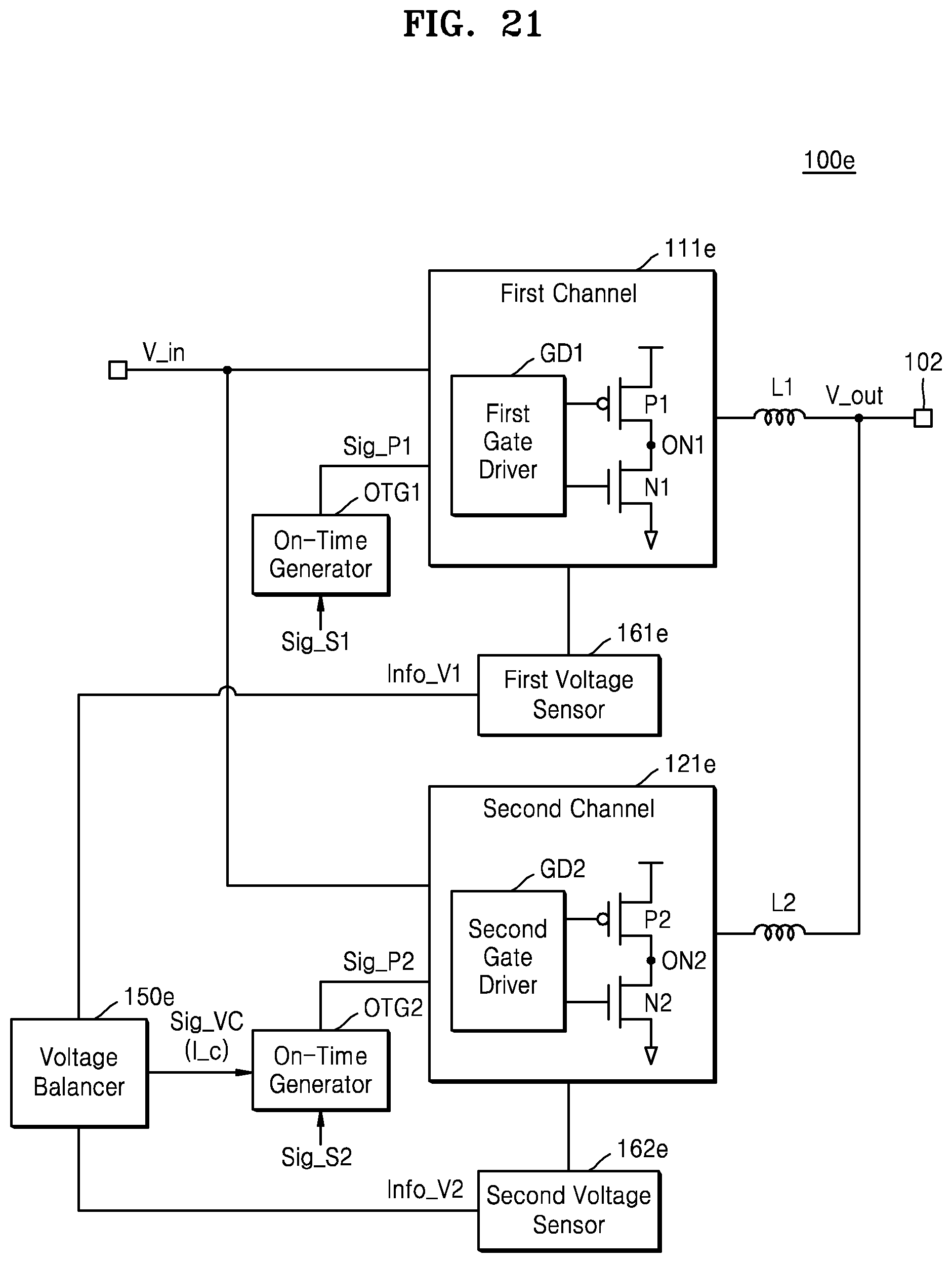 Patent US12323062 Figure 20 – Multi-phase switching regulator including interleaving circuit and switching regulating method using the same