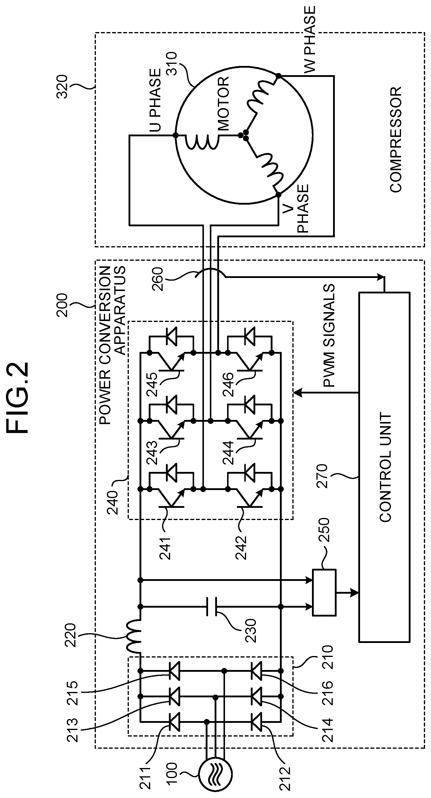Patent US12323069 Figure 2 – Power conversion apparatus and air conditioner