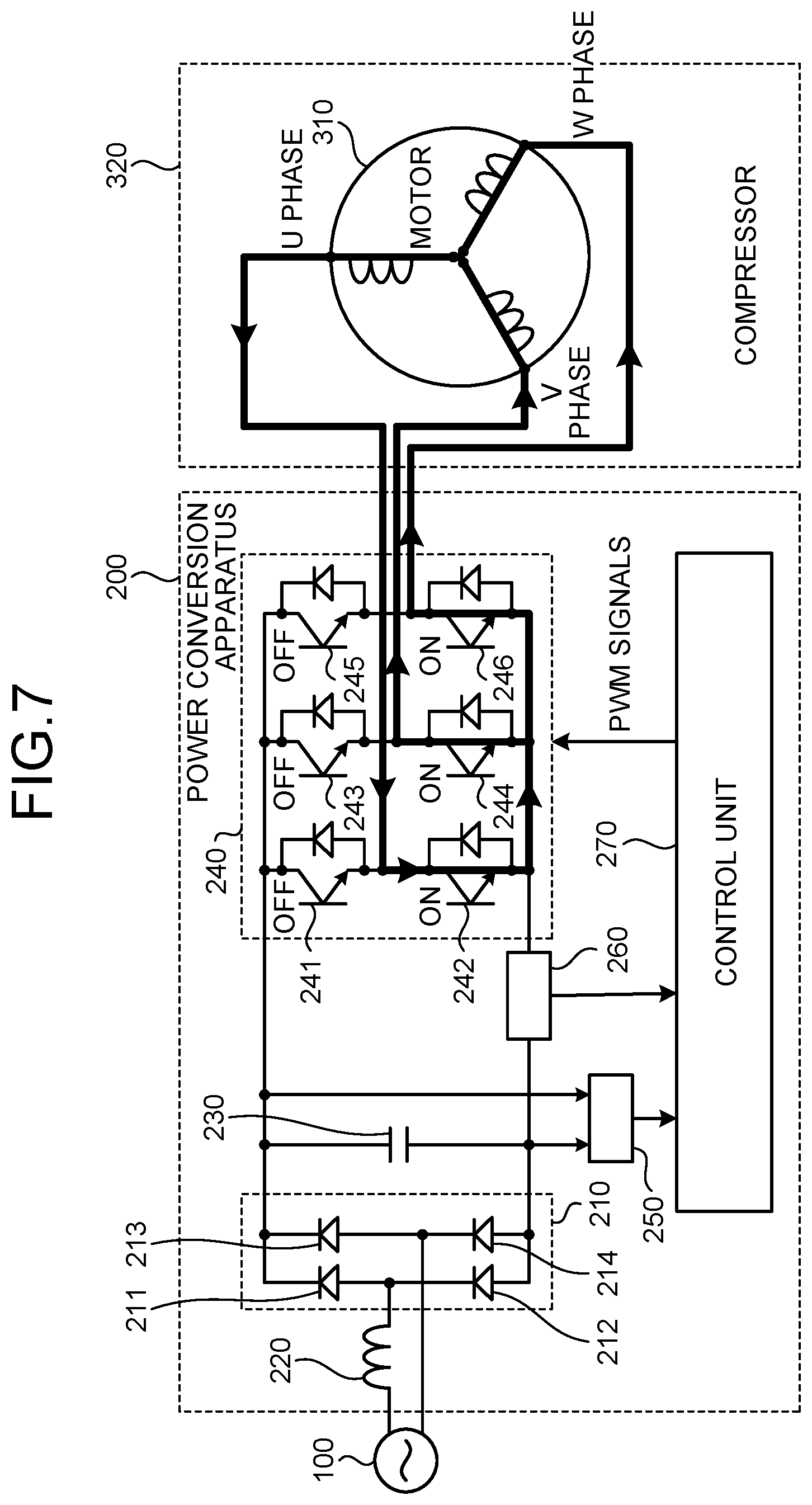 Patent US12323069 Figure 7 – Power conversion apparatus and air conditioner