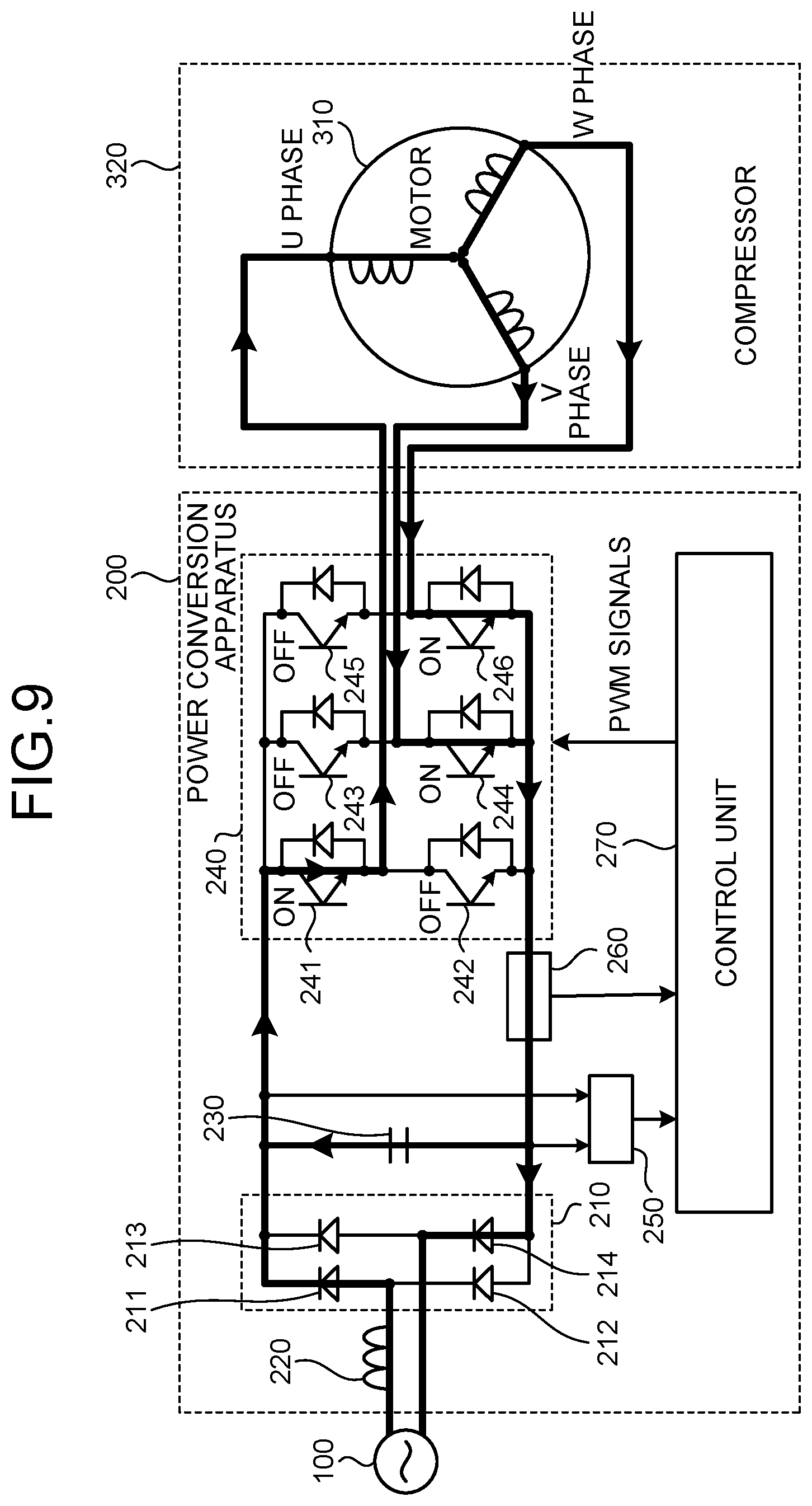 Patent US12323069 Figure 9 – Power conversion apparatus and air conditioner