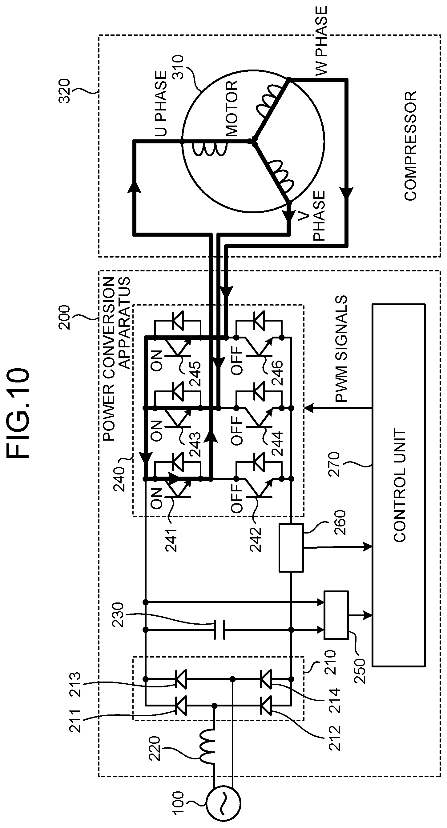 Patent US12323069 Figure 10 – Power conversion apparatus and air conditioner