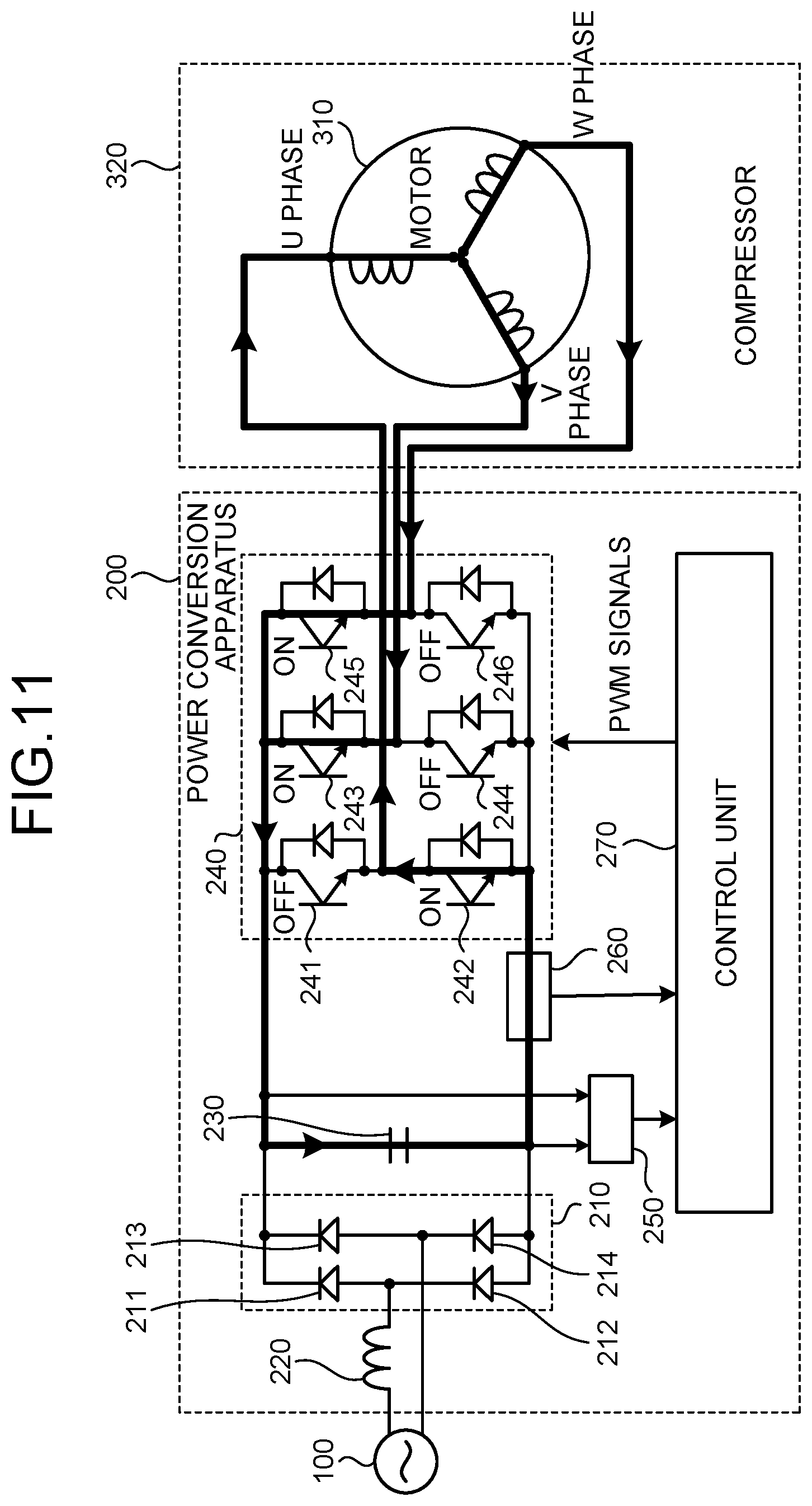 Patent US12323069 Figure 11 – Power conversion apparatus and air conditioner