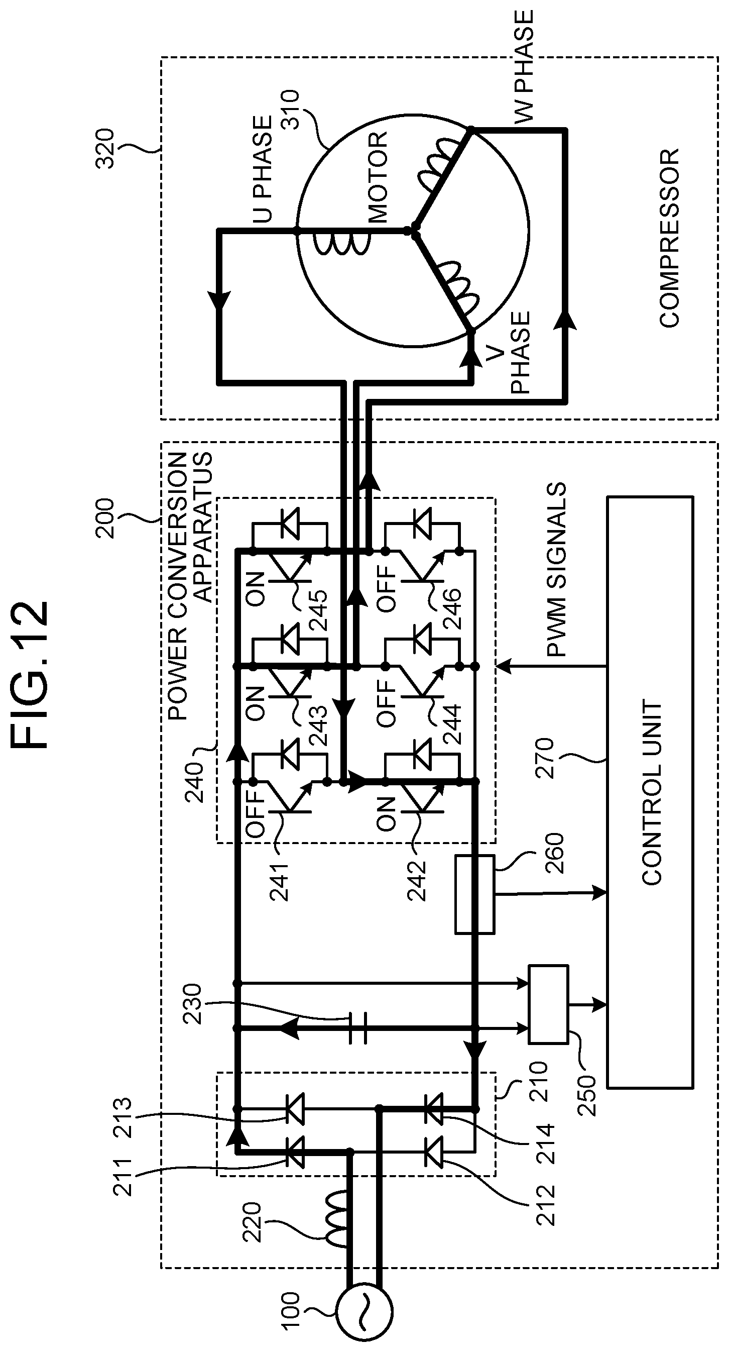 Patent US12323069 Figure 12 – Power conversion apparatus and air conditioner