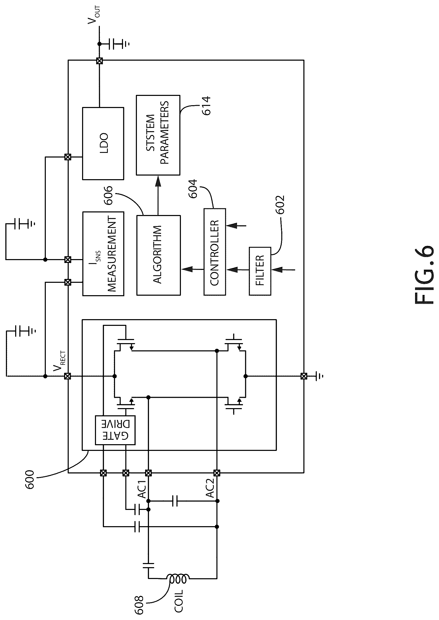 Patent US12323072 Figure 6 – Rectifier stability enhancement using closed loop control