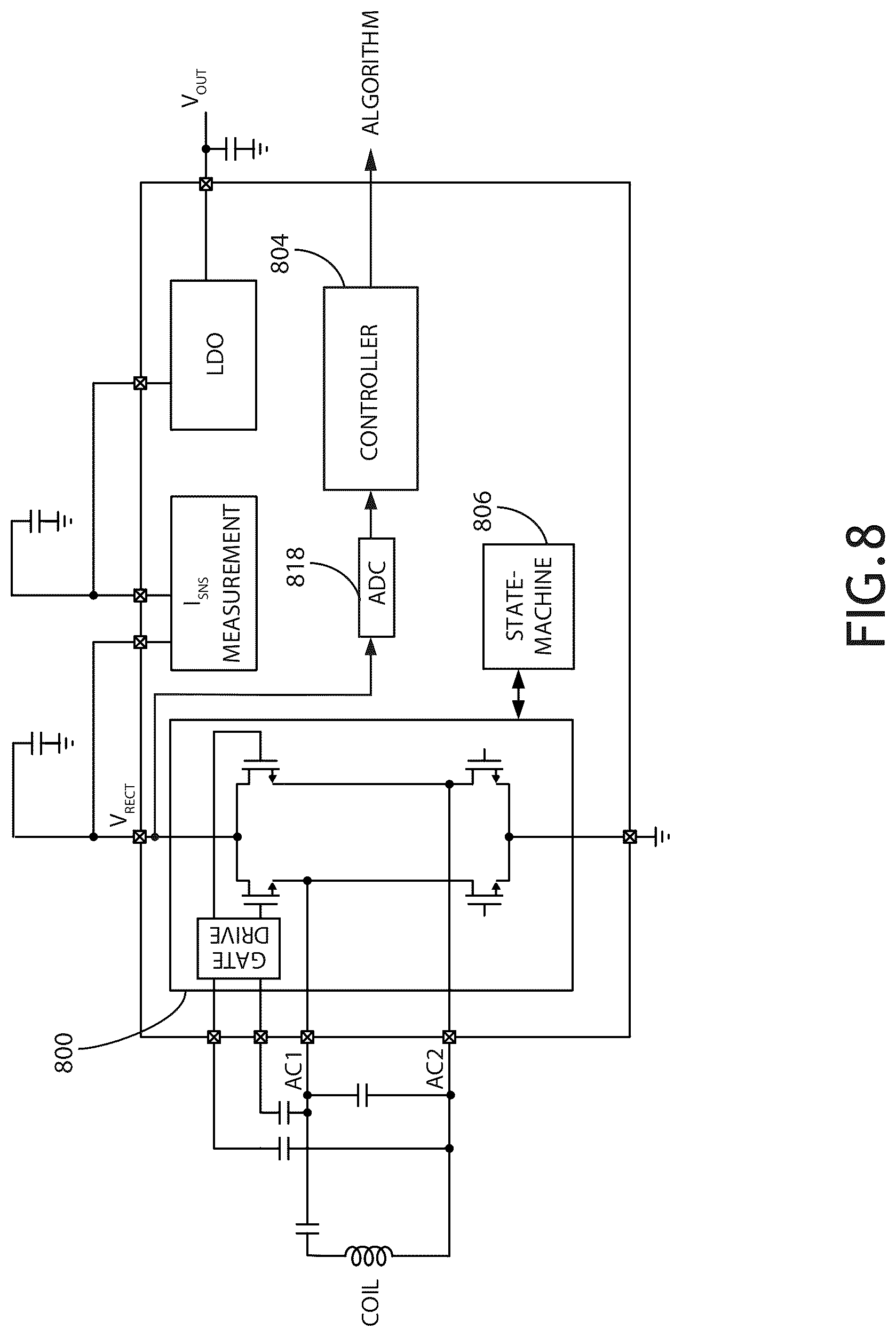 Patent US12323072 Figure 8 – Rectifier stability enhancement using closed loop control