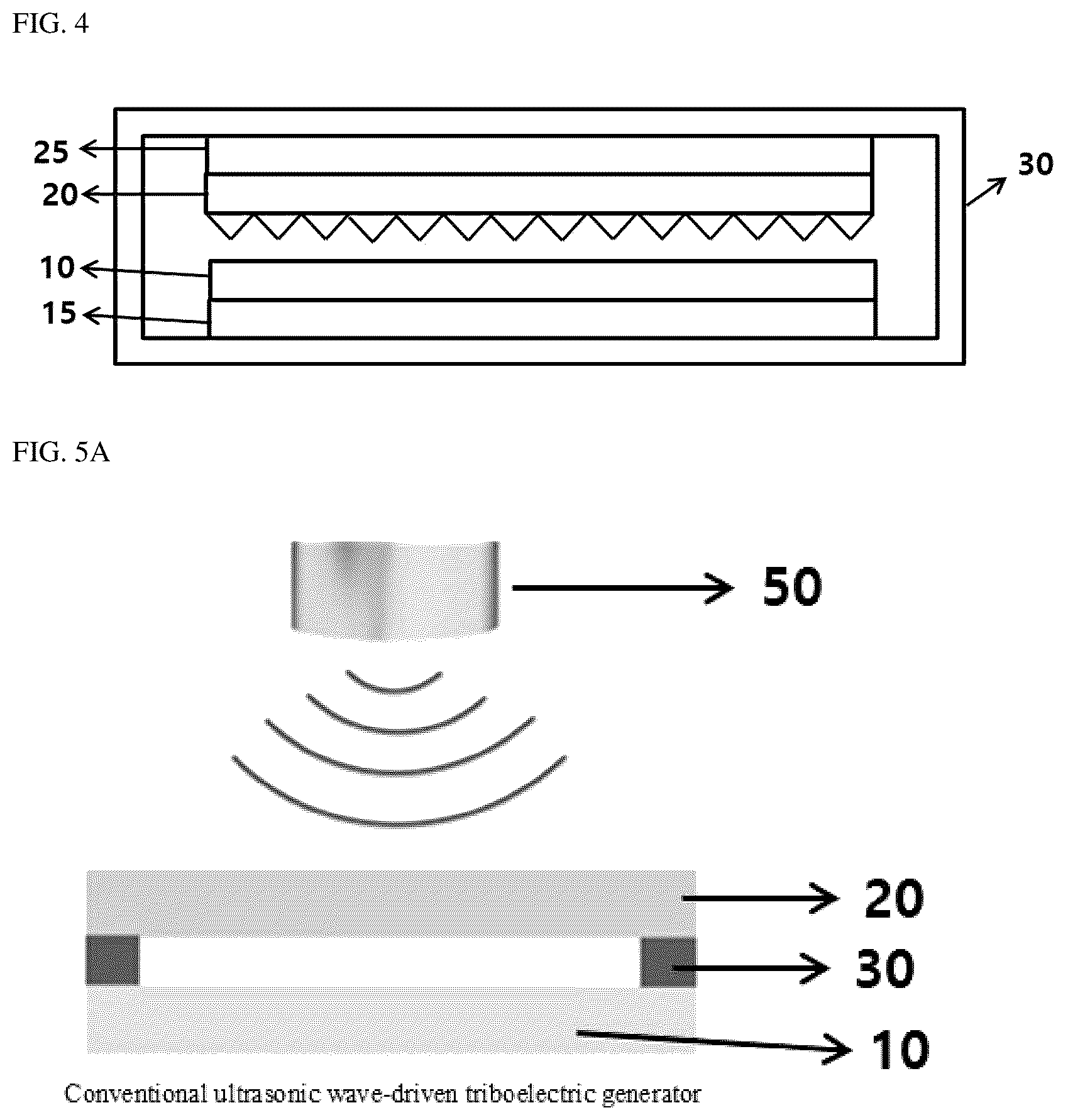 Patent US12323076 Figure 2 – Ultrasonic wave-driven triboelectric generator with self-gap formed using plasma etching
