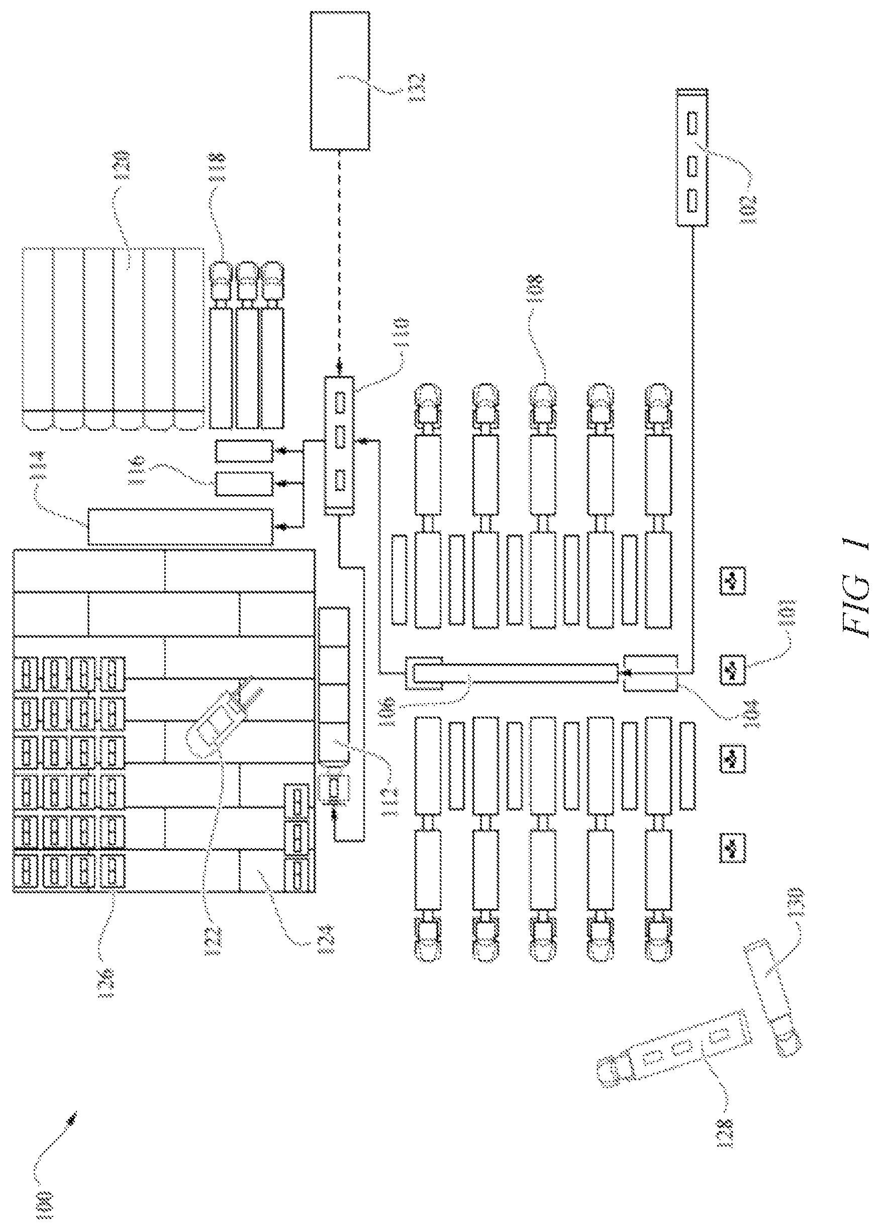 Patent US12323079 Figure 1 – System and method for controlling hybrid and grid power in an electric fracturing spread