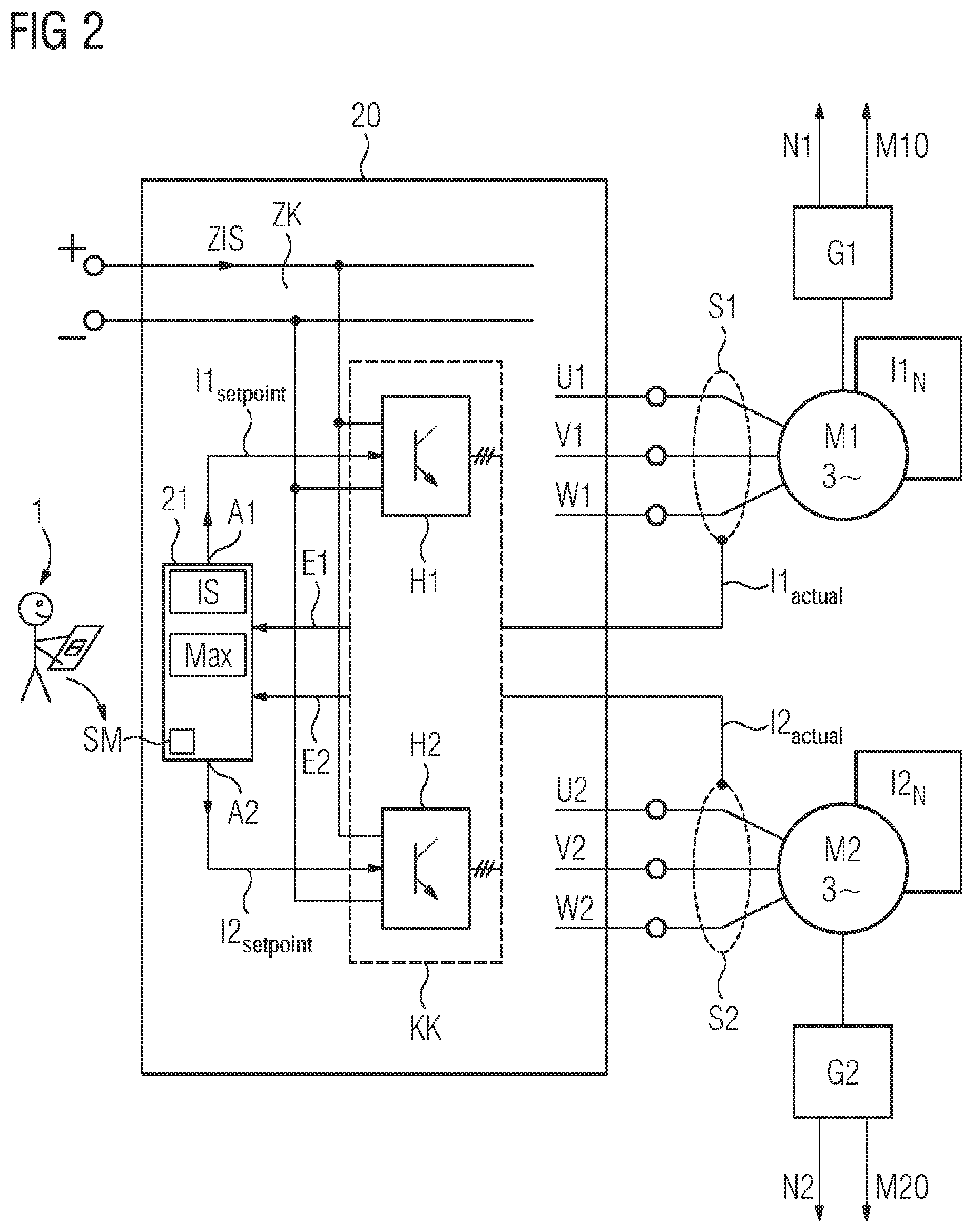 Patent US12323082 Figure 2 – Power converter arrangement