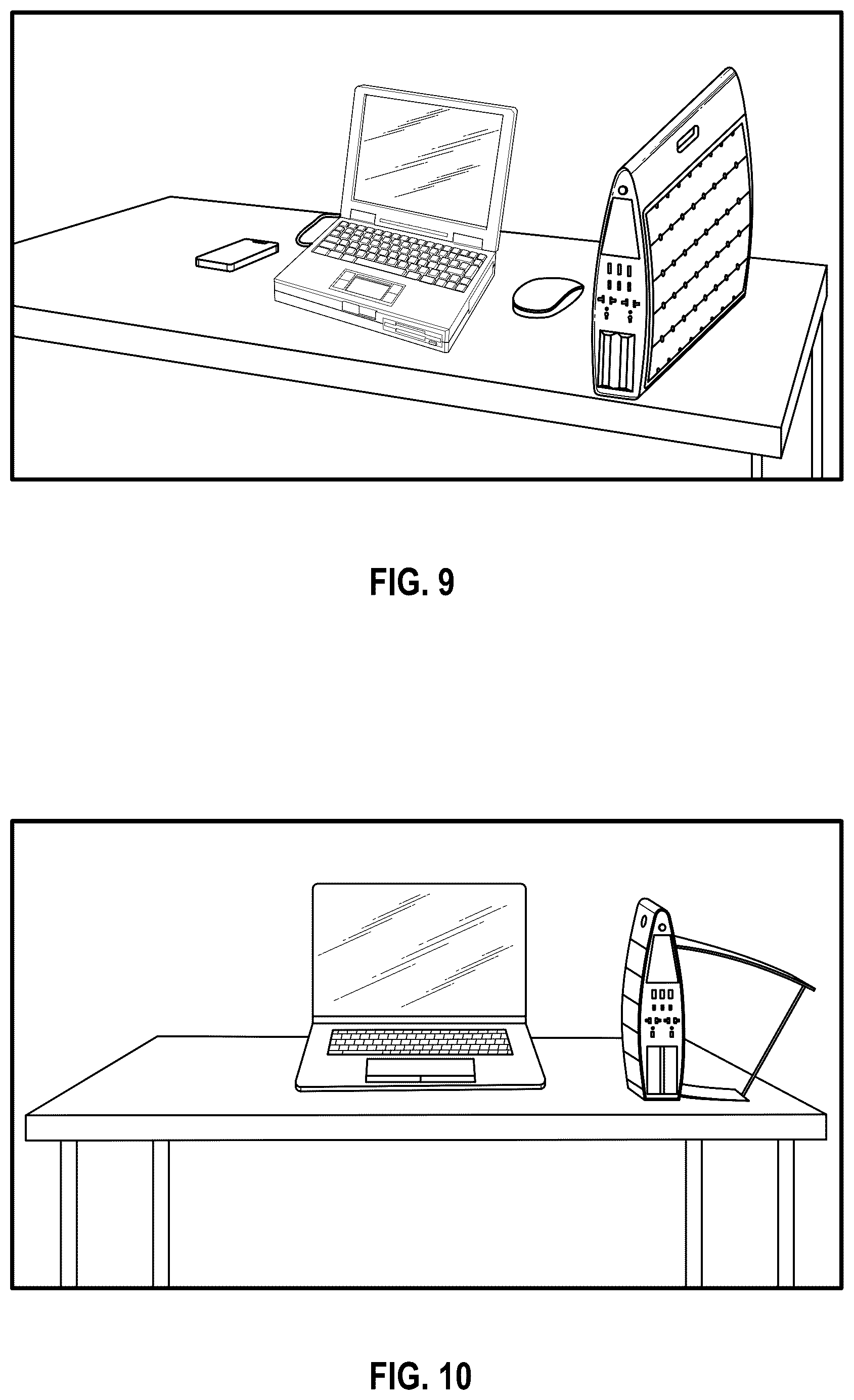 Patent US12323085 Figure 9 – Deployable hybrid solar power charger