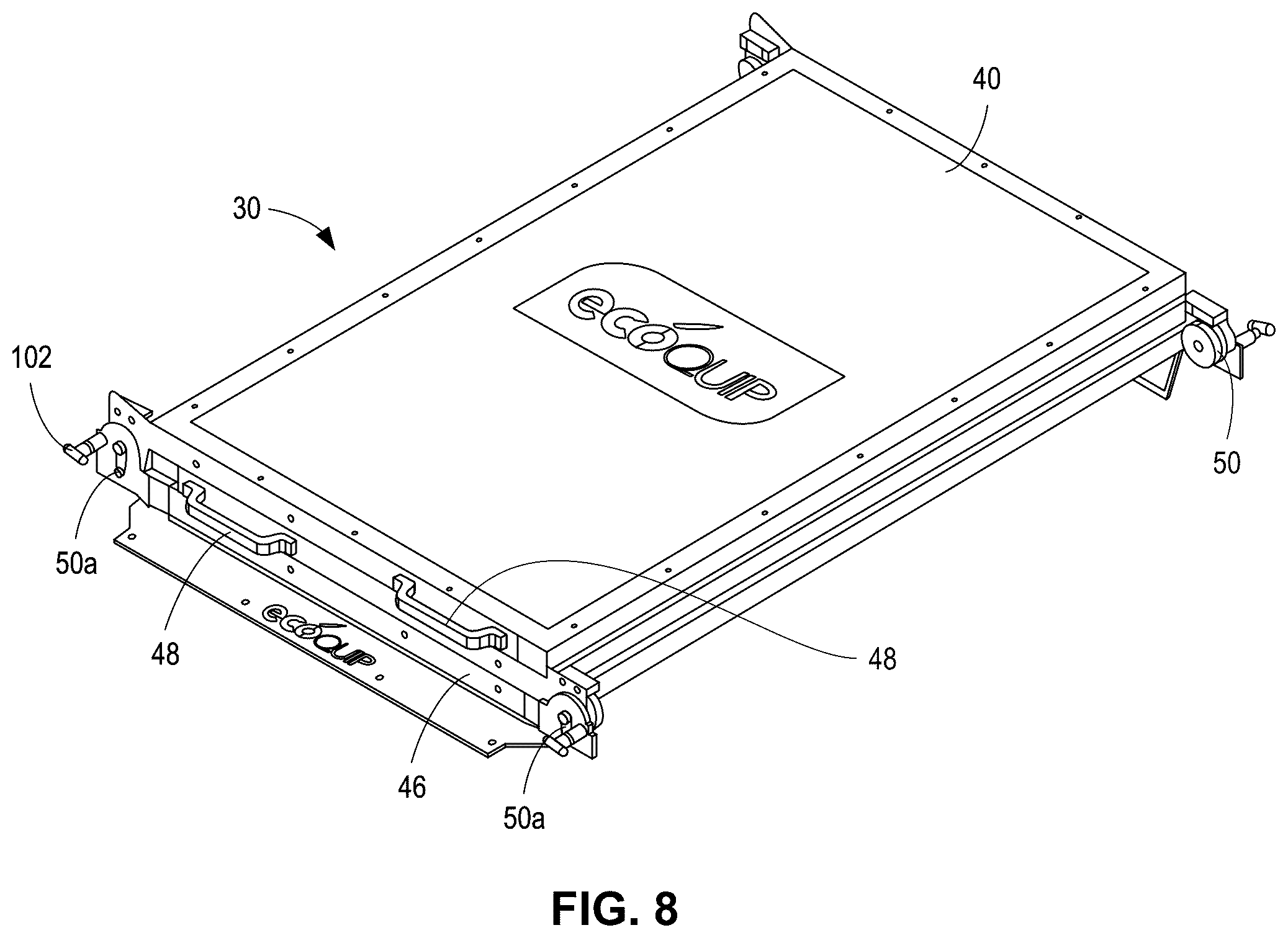 Patent US12323086 Figure 8 – Mobile solar panel unit