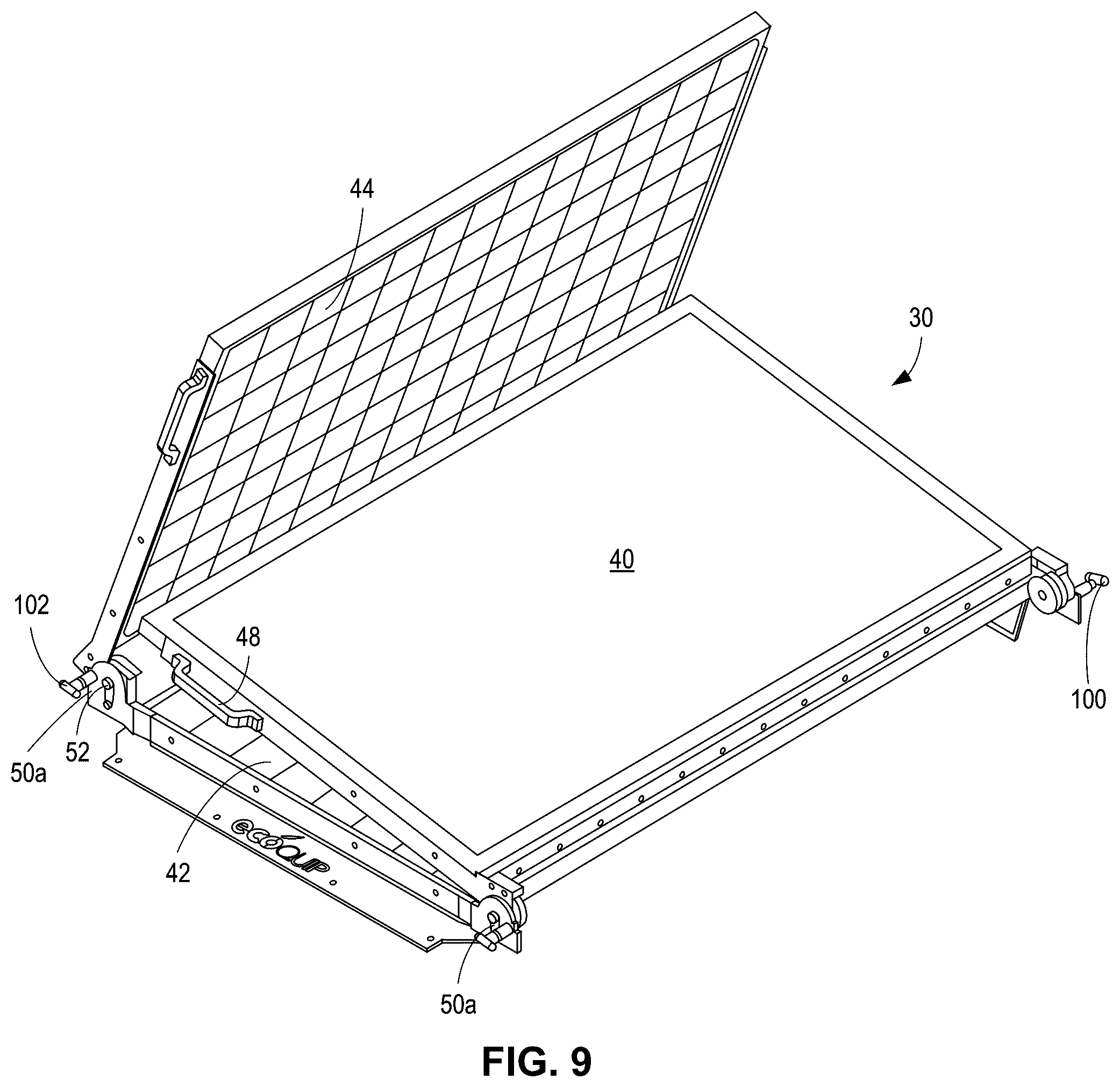 Patent US12323086 Figure 9 – Mobile solar panel unit