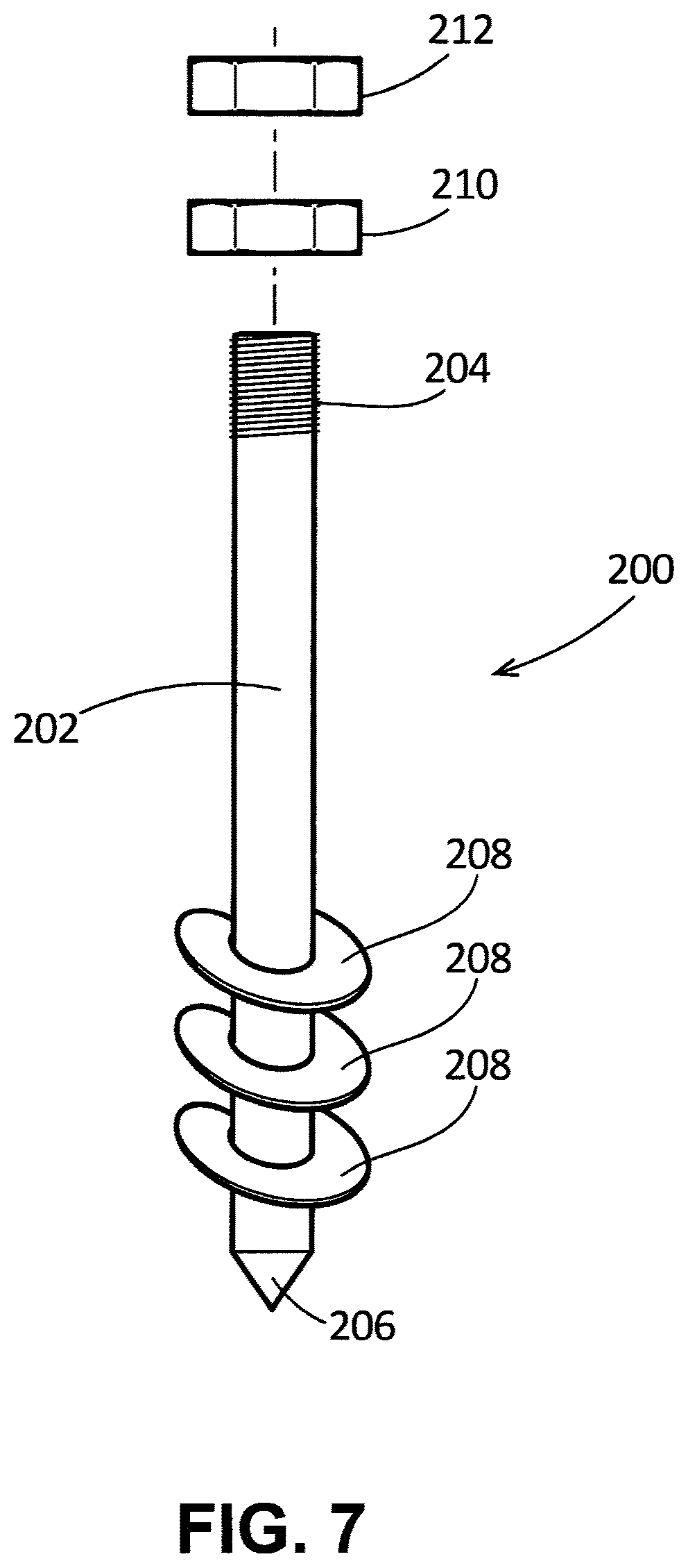 Patent US12323087 Figure 7 – Anchoring structure for ground mounting of solar photovoltaic system