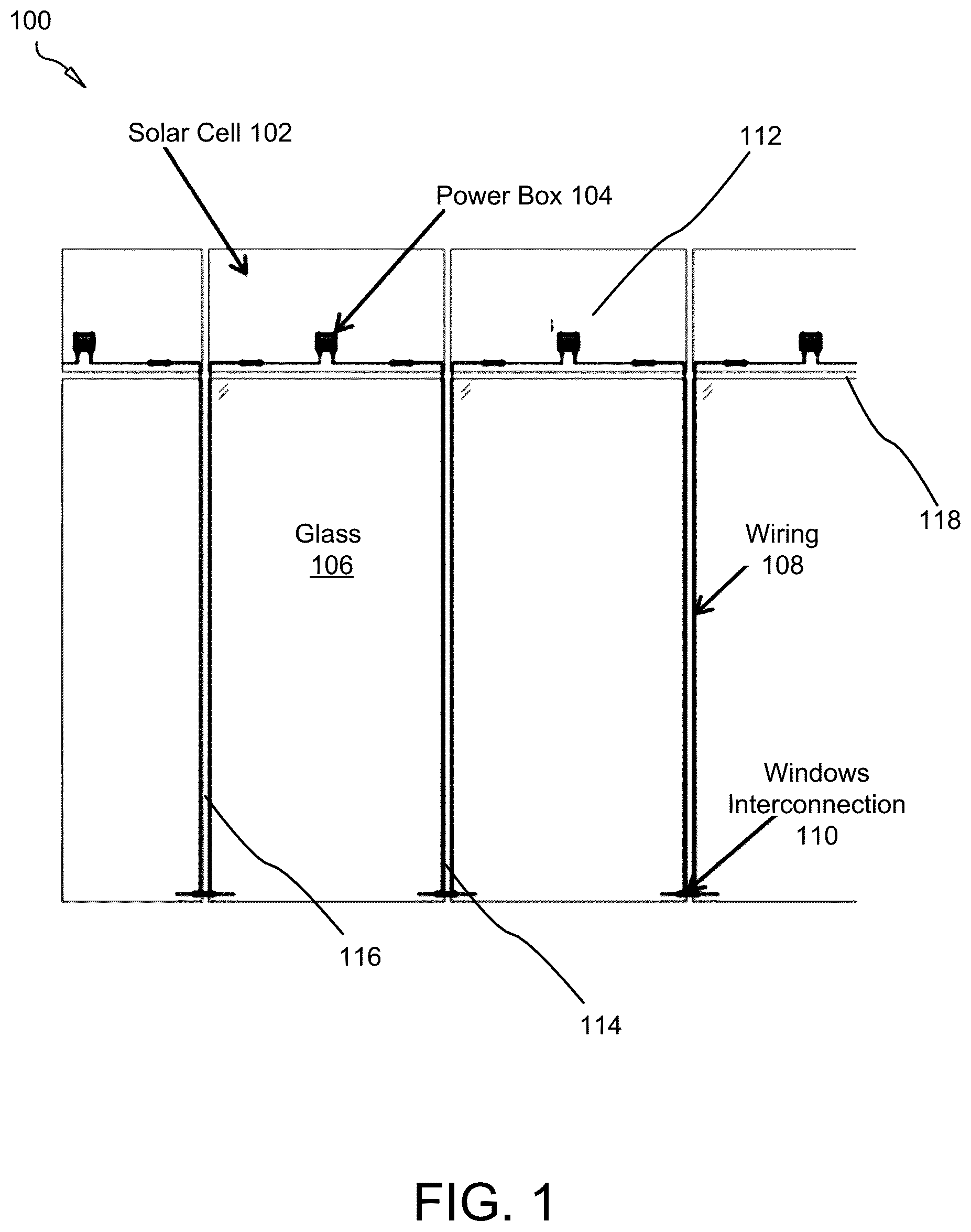 Patent US12323089 Figure 1 – Renewable energy generating cladding