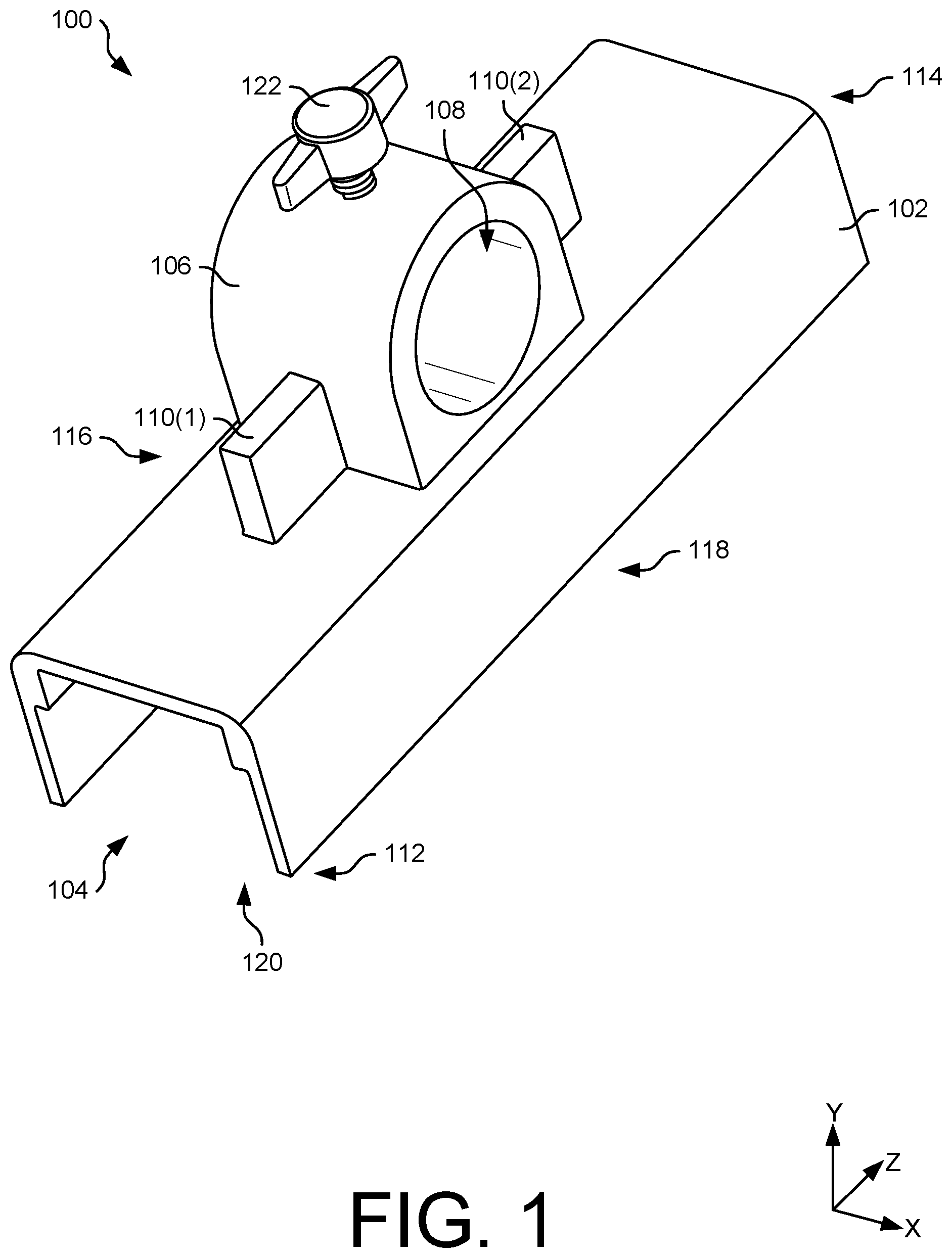 Patent US12323090 Figure 1 – Rail spacing tool for photovoltaic module(s)