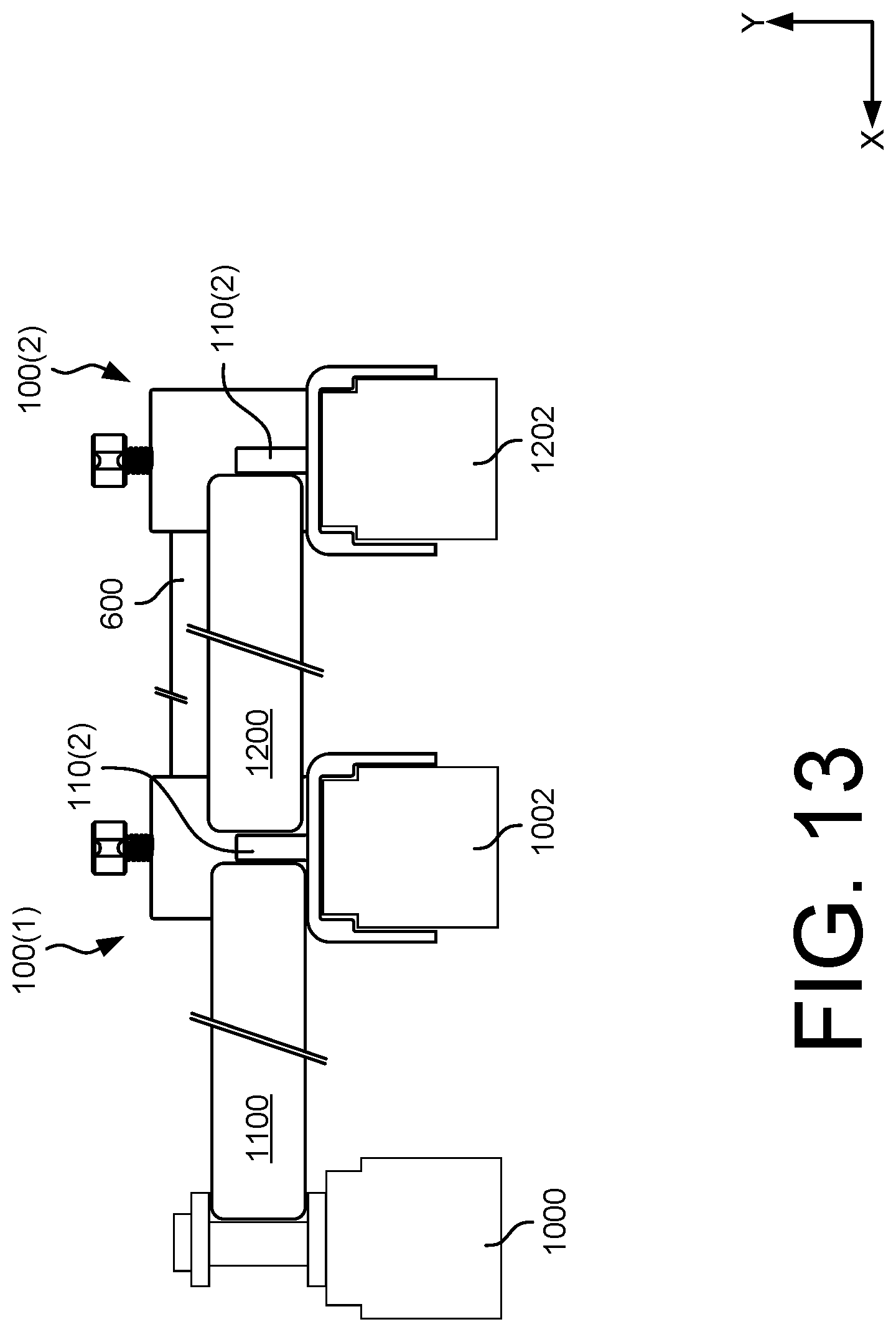 Patent US12323090 Figure 13 – Rail spacing tool for photovoltaic module(s)