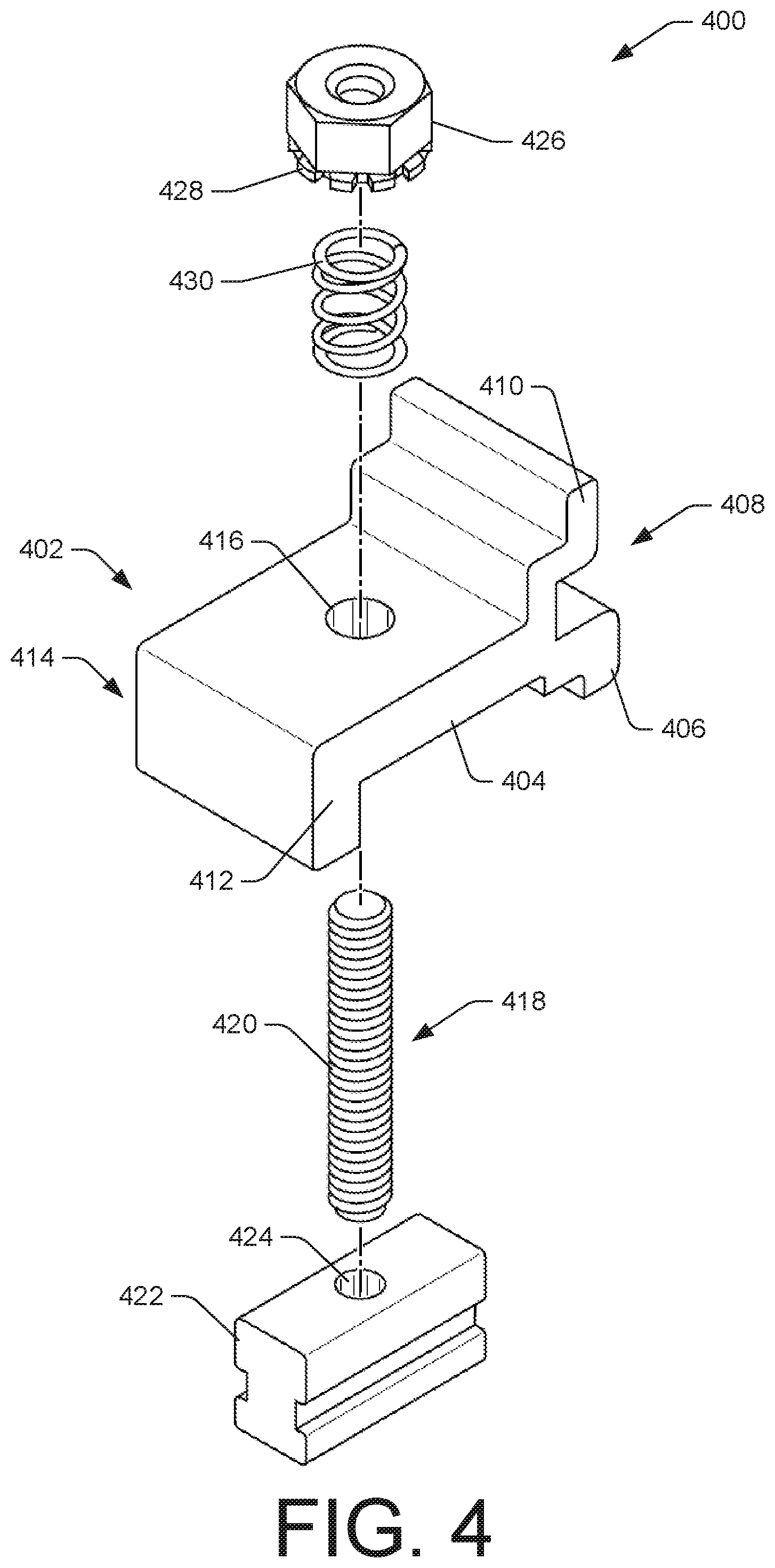 Patent US12323093 Figure 4 – Photovoltaic module support system and mount assembly