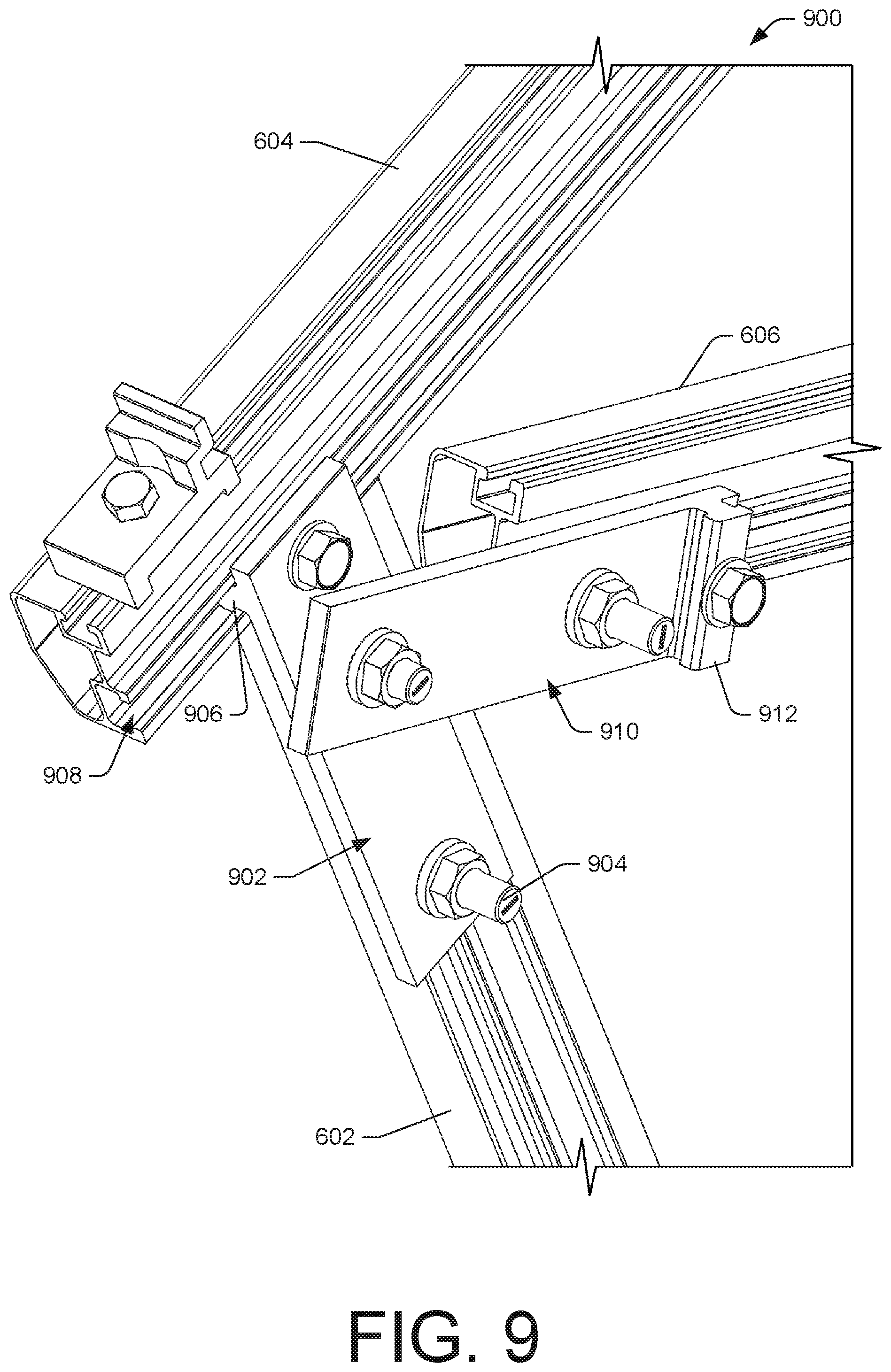 Patent US12323093 Figure 9 – Photovoltaic module support system and mount assembly