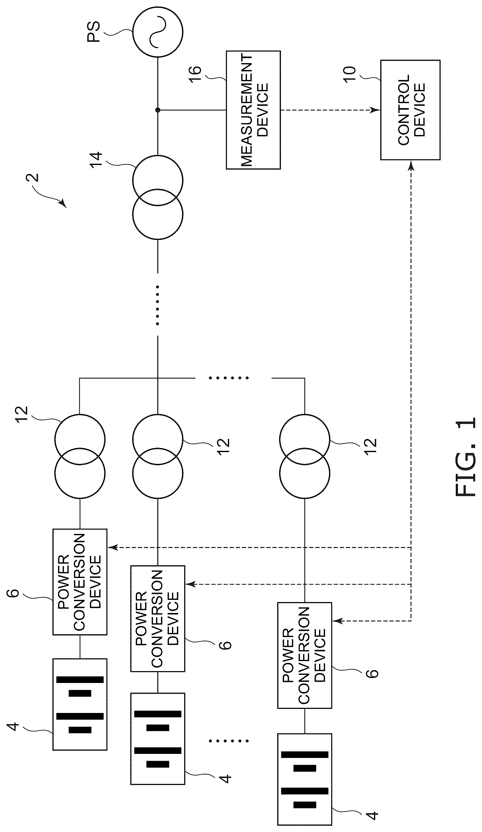 Patent US12323095 Figure 1 – Solar power generation system and control device