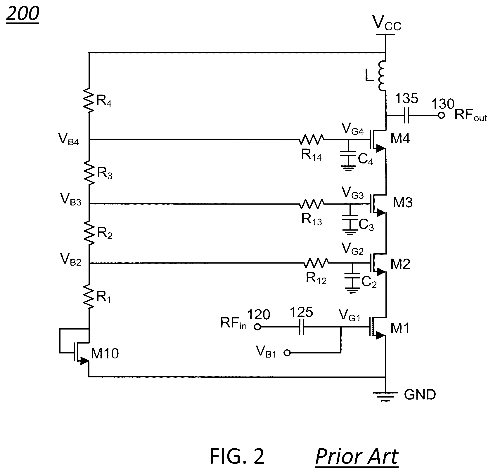 Patent US12323105 Figure 2 – Standby voltage condition for fast RF amplifier bias recovery