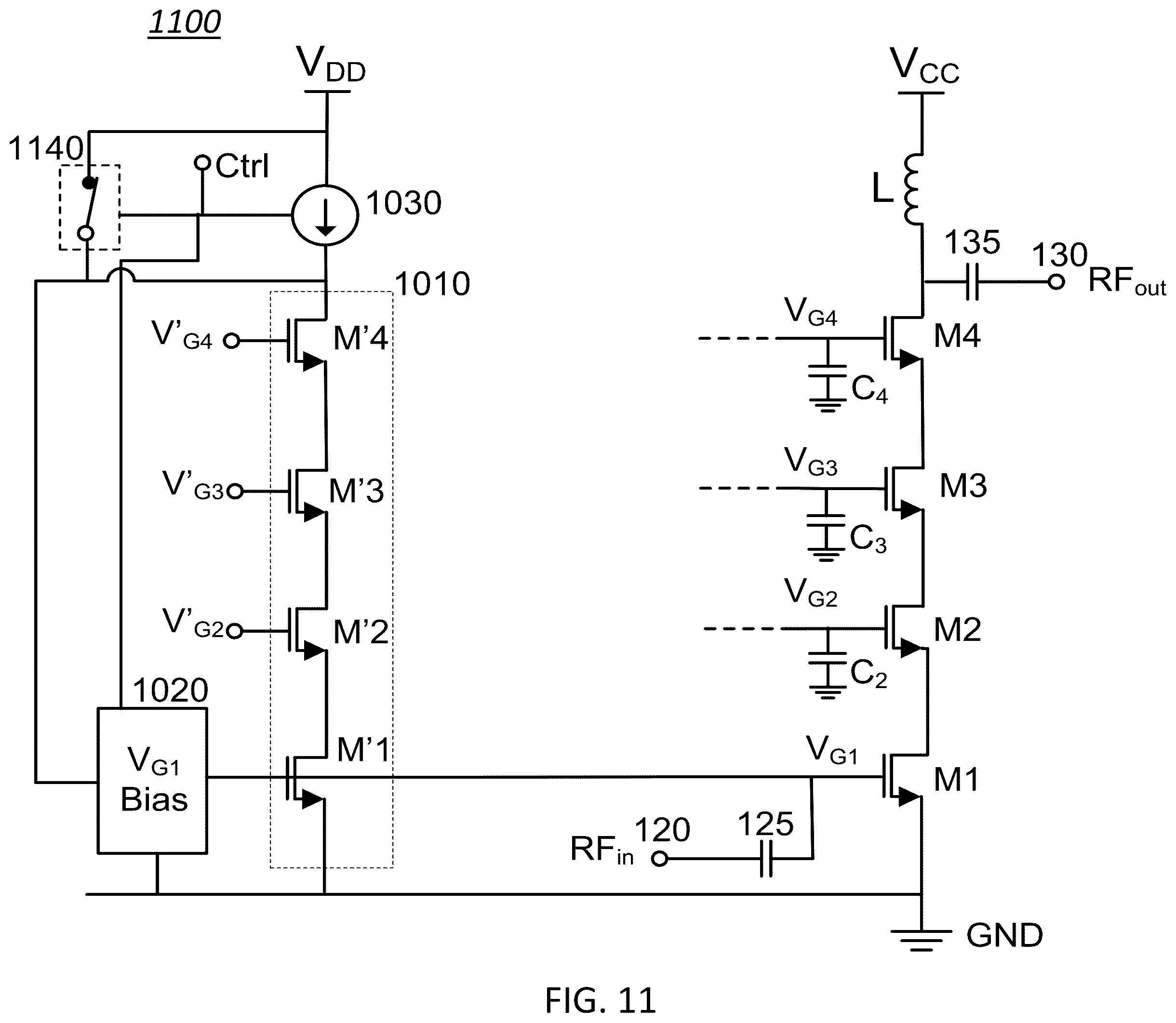 Patent US12323105 Figure 14 – Standby voltage condition for fast RF amplifier bias recovery
