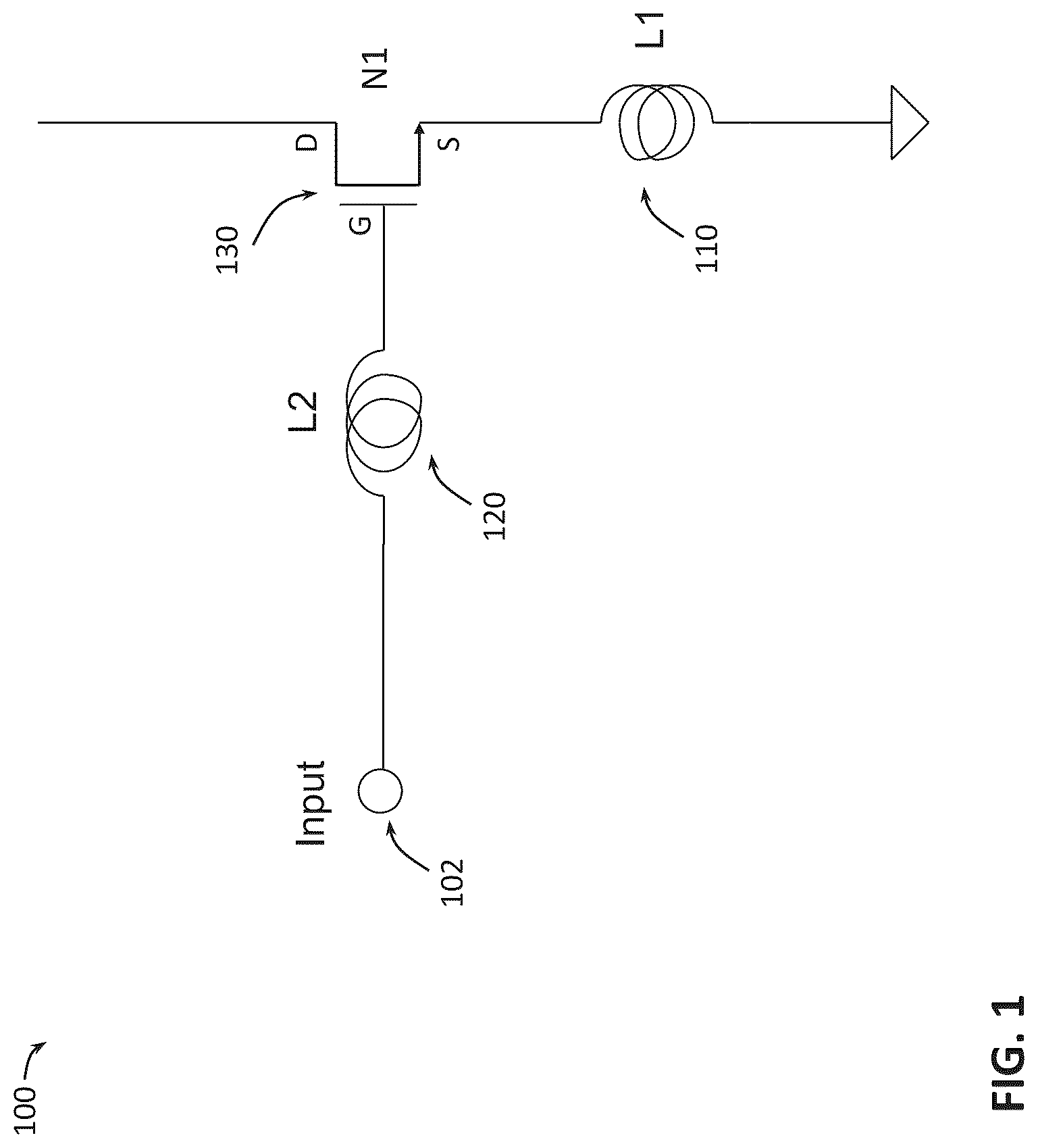 Patent US12323108 Figure 1 – Low noise amplifier topology
