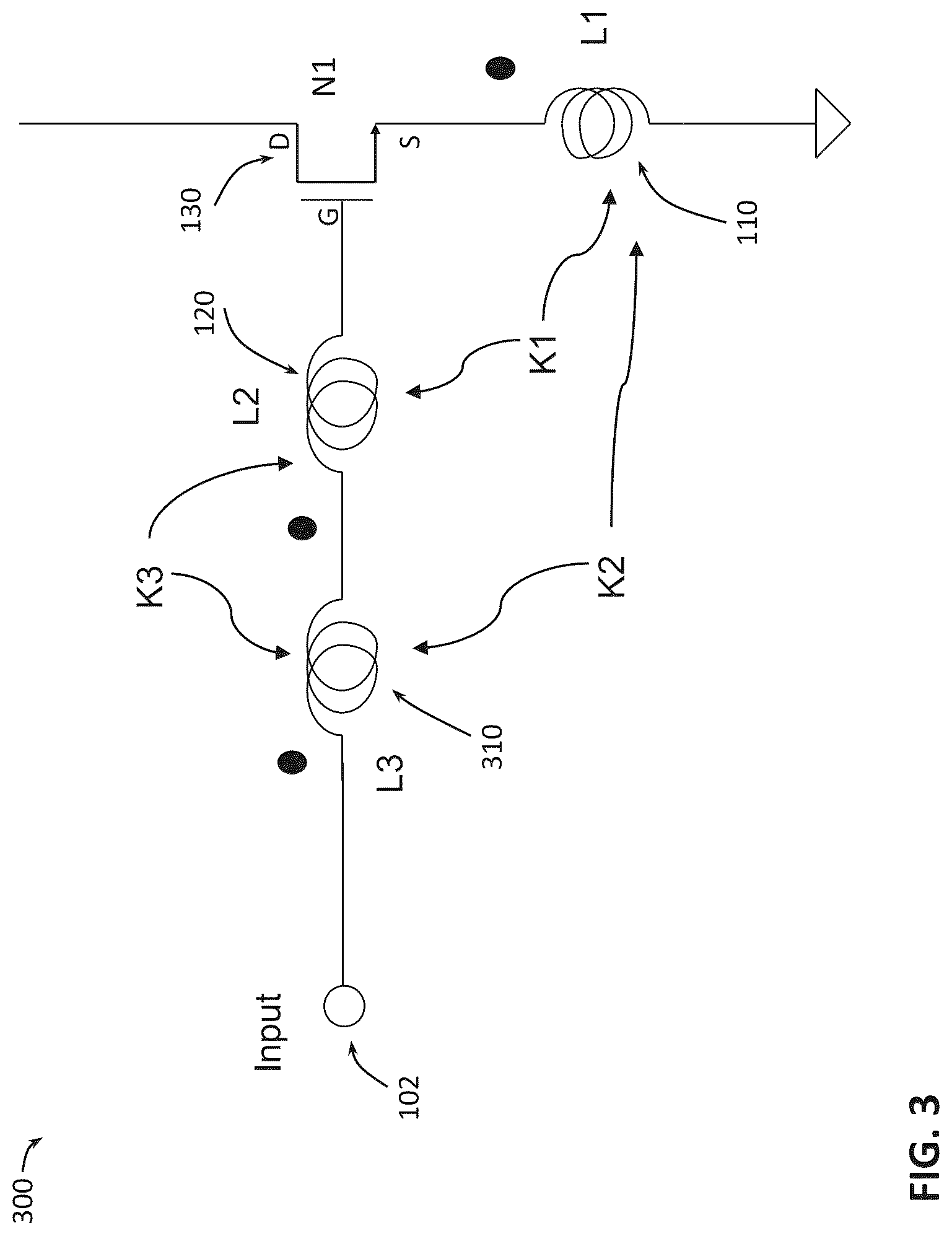 Patent US12323108 Figure 3 – Low noise amplifier topology
