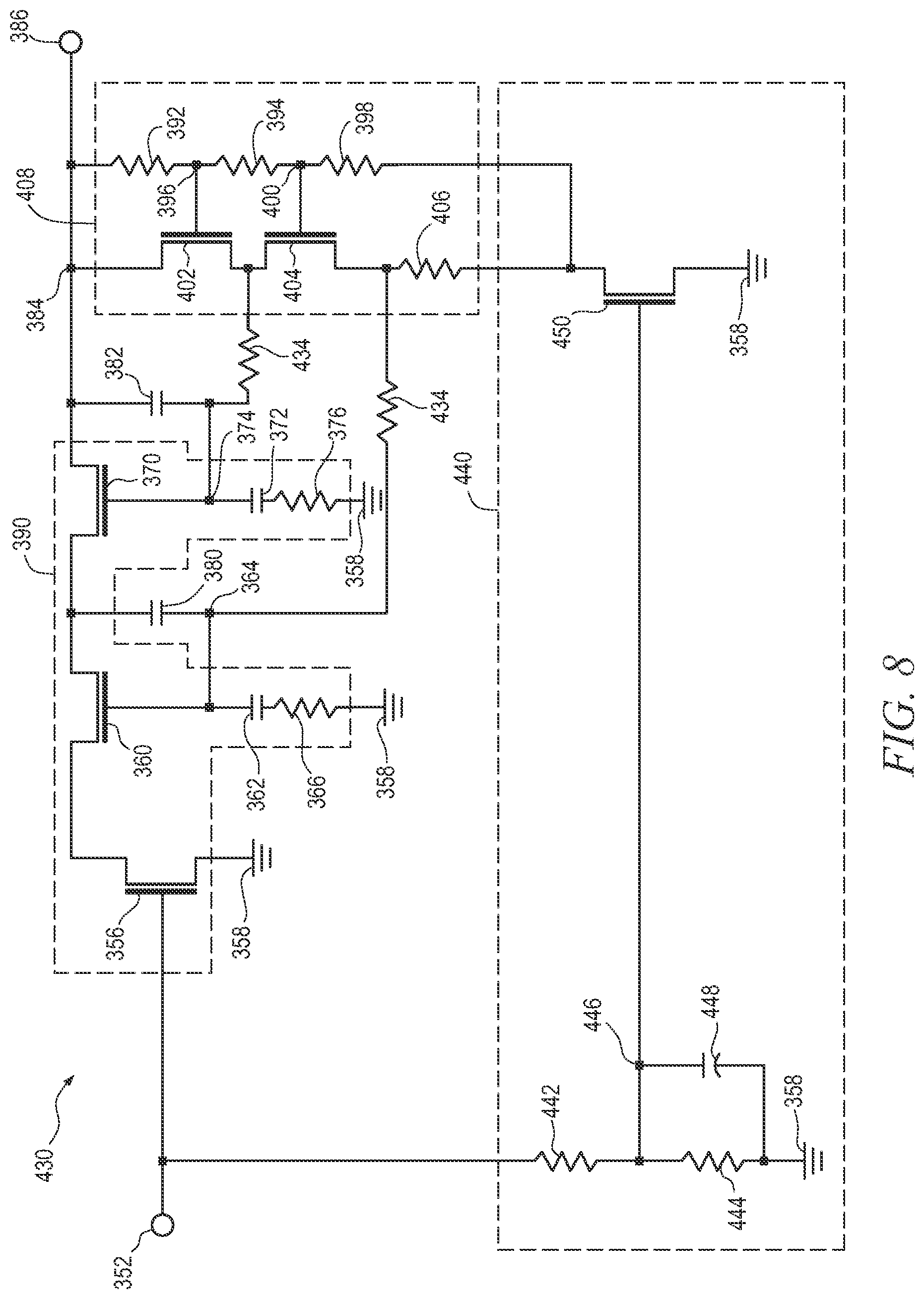 Patent US12323113 Figure 8 – Circuit and method of shutdown for bias network in high voltage amplifier