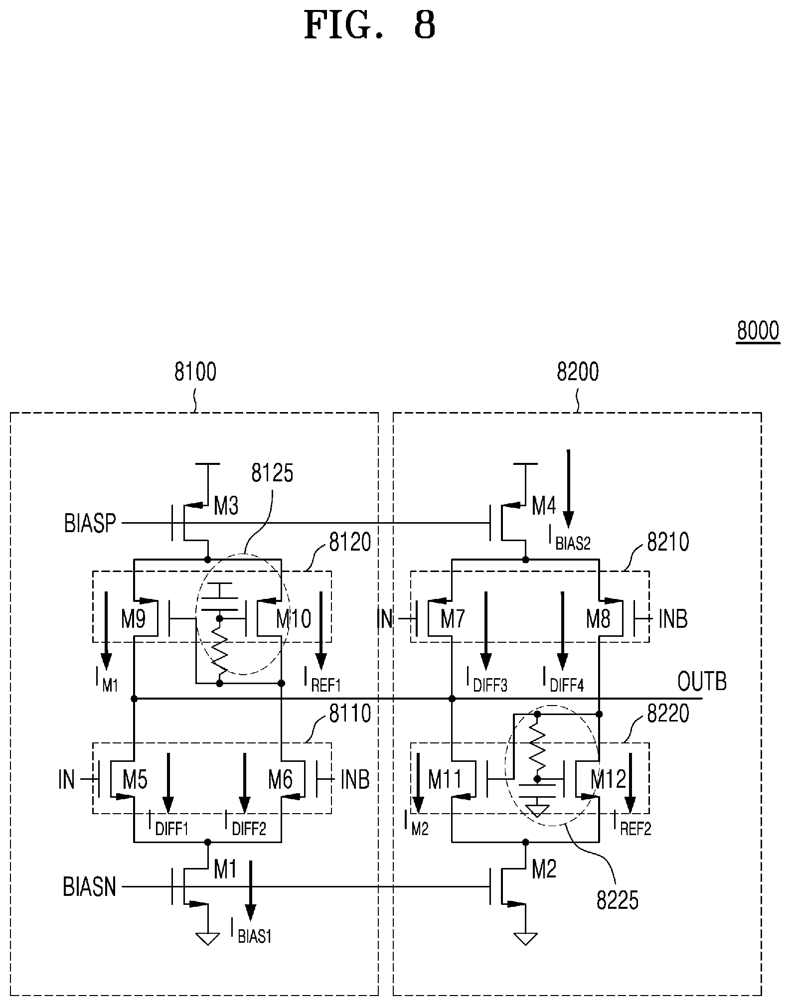 Patent US12323115 Figure 12 – Operational transconductance amplifier circuit including active inductor