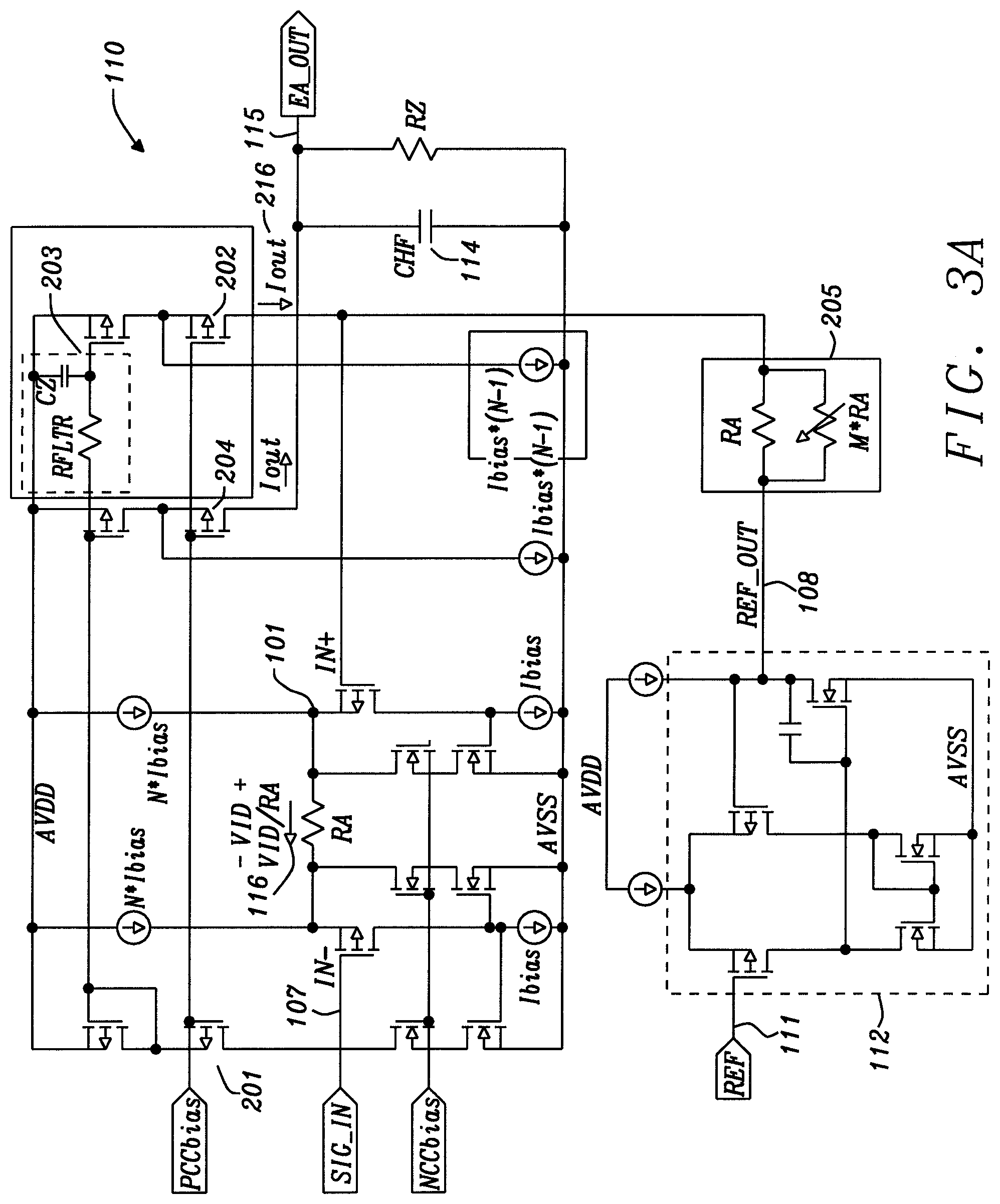 Patent US12323116 Figure 4 – Broadband amplifier with DC gain error correction