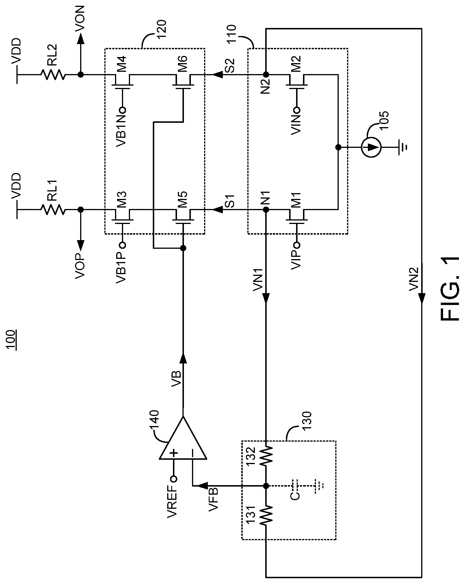 Patent US12323117 Figure 1 – Post driver having voltage protection