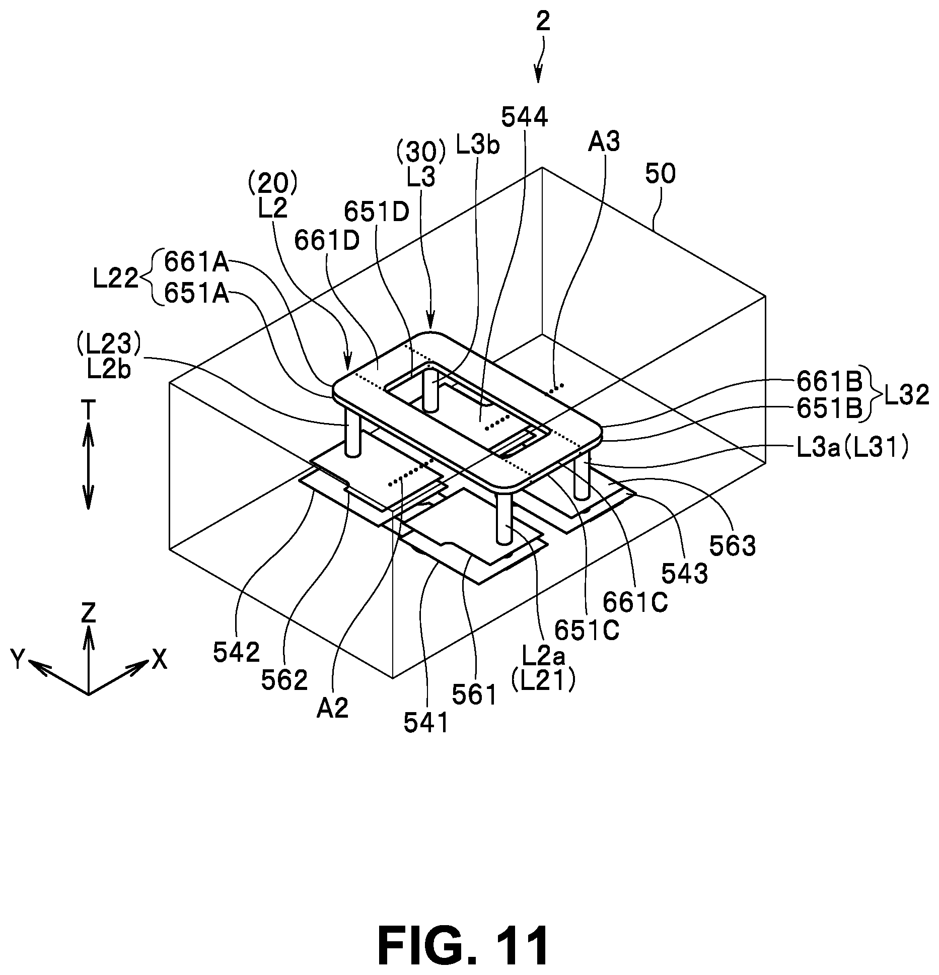 Patent US12323122 Figure 11 – Filter circuit and multilayered filter device