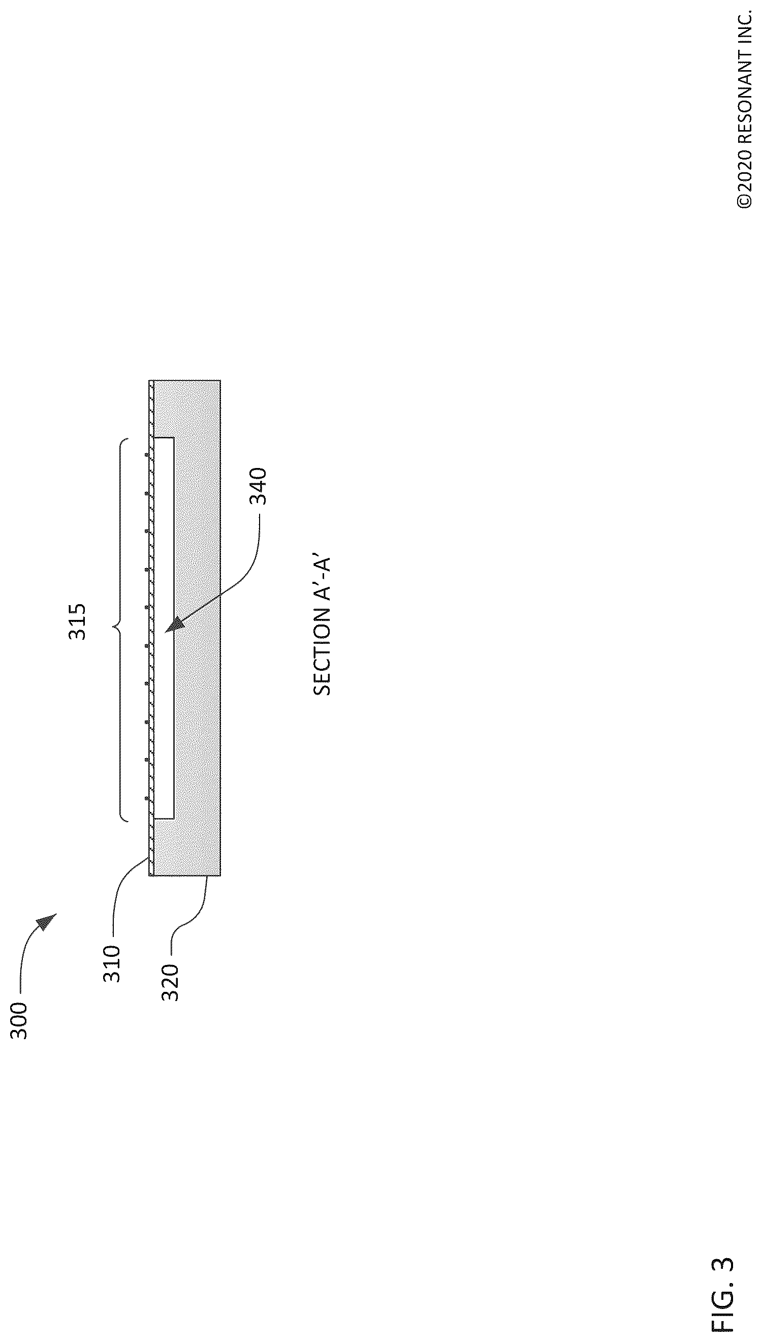 Patent US12323125 Figure 3 – Symmetric transversely-excited film bulk acoustic resonators with reduced spurious modes