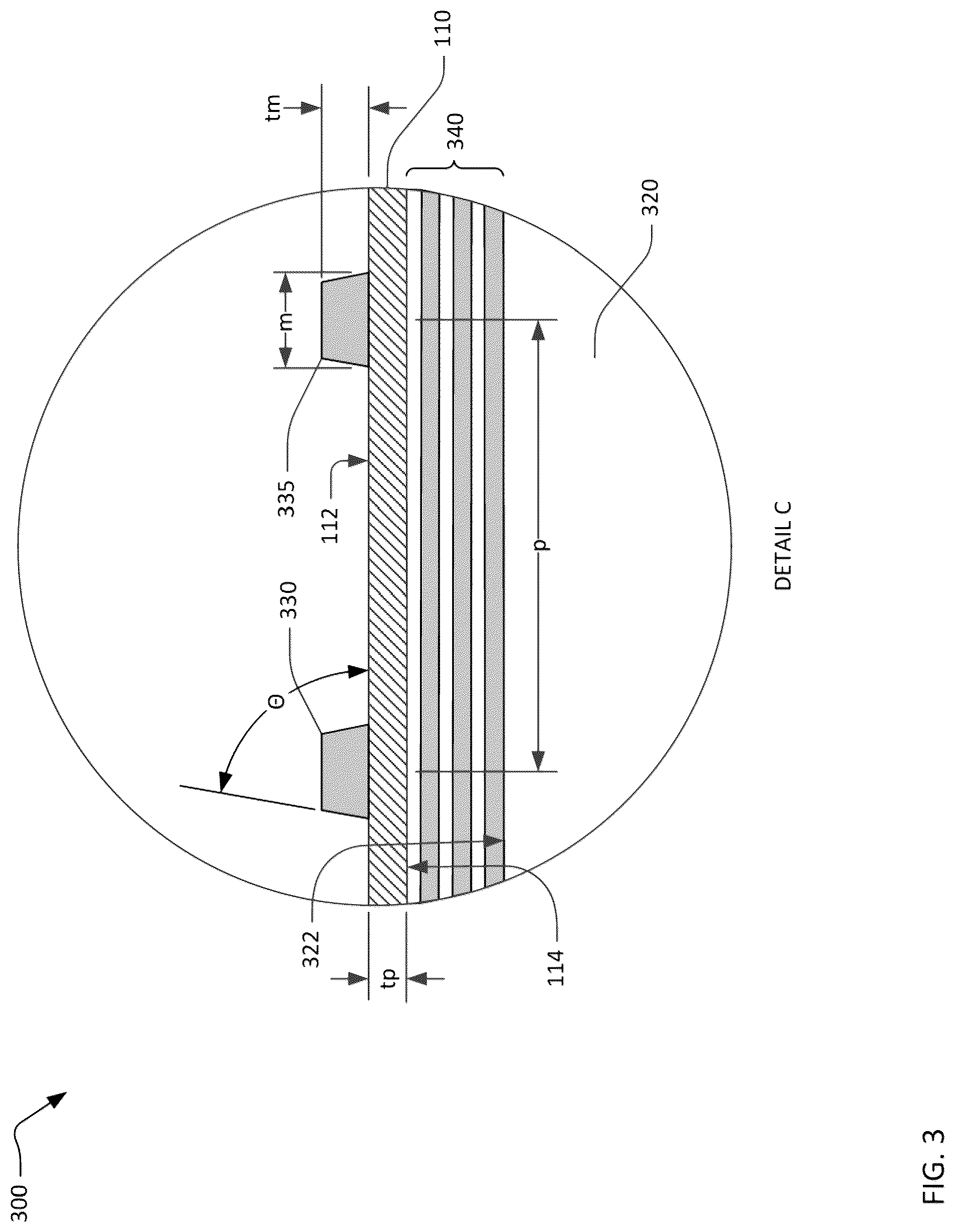 Patent US12323130 Figure 3 – Transversely-excited film bulk acoustic resonator with controlled conductor sidewall angles
