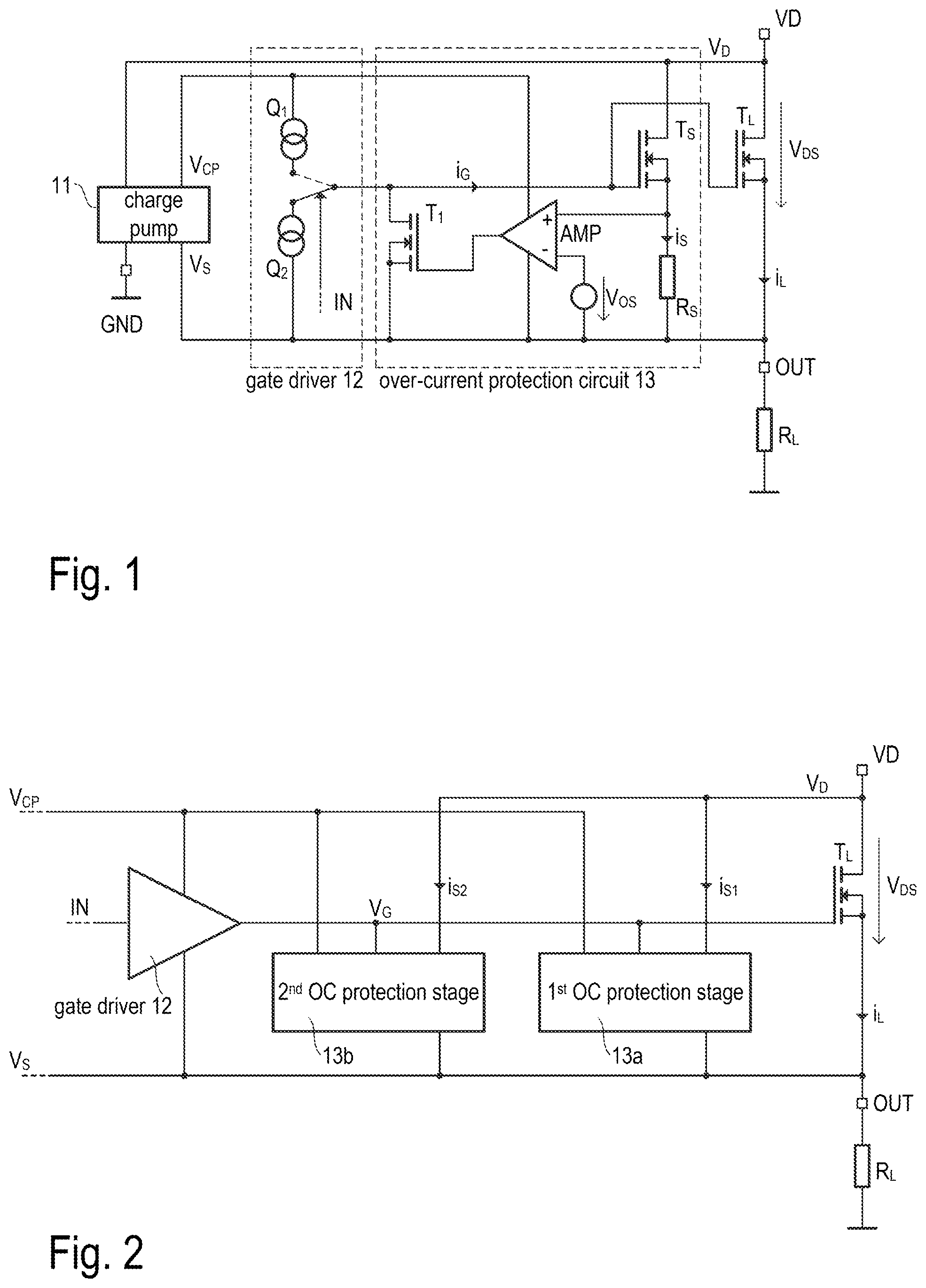 Patent US12323135 Figure 1 – High-side semiconductor switch with over-current protection