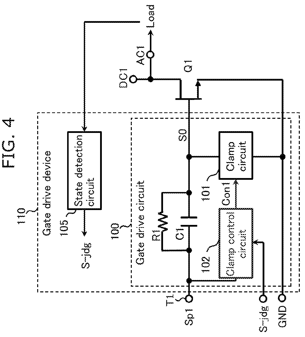 Patent US12323137 Figure 5 – Gate drive circuit, gate drive device, high-frequency power supply device, and system