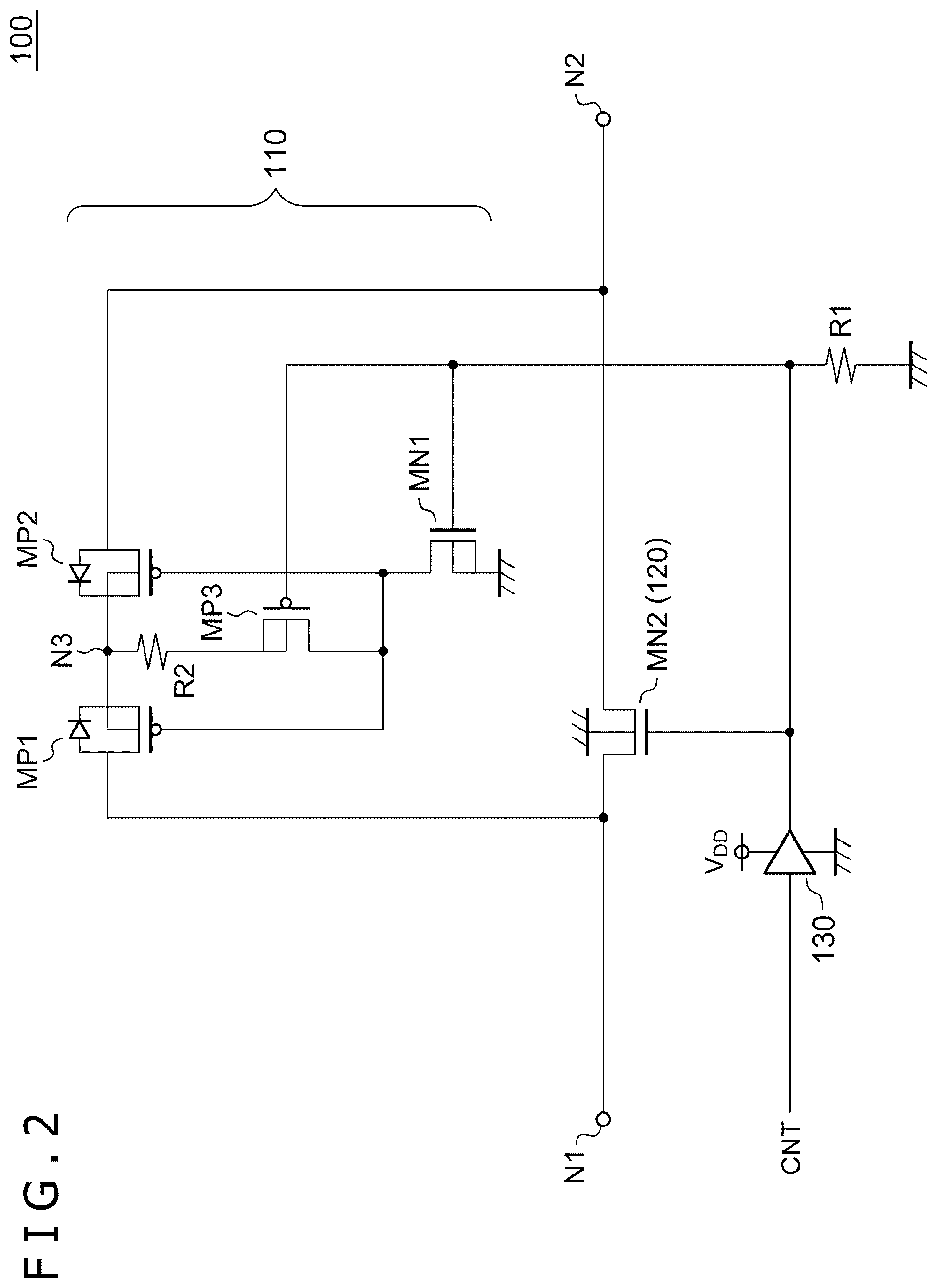 Patent US12323138 Figure 2 – Analog switch circuit and semiconductor device