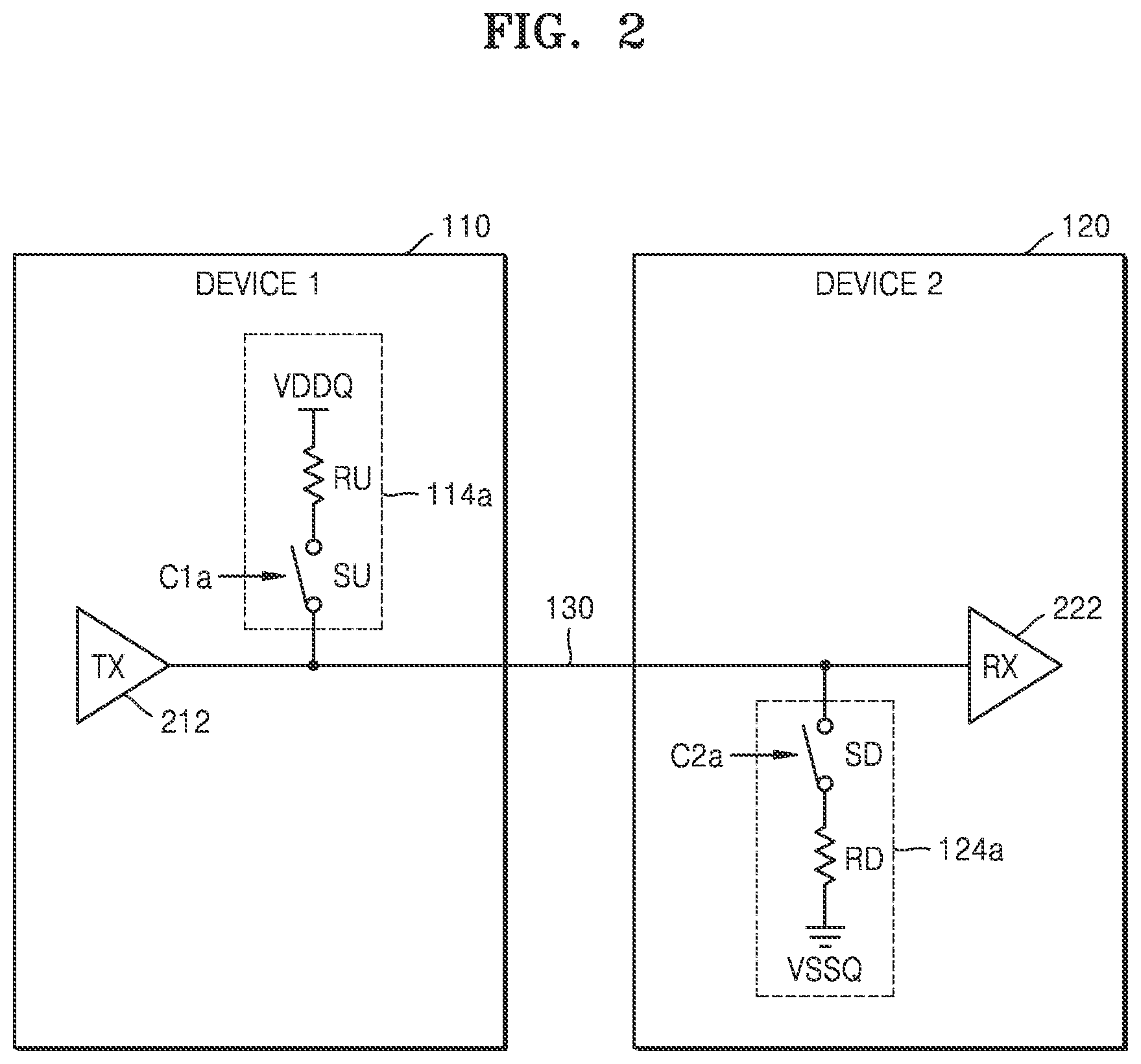 Patent US12323139 Figure 2 – Apparatus, memory device and method for storing parameter codes for asymmetric on-die-termination