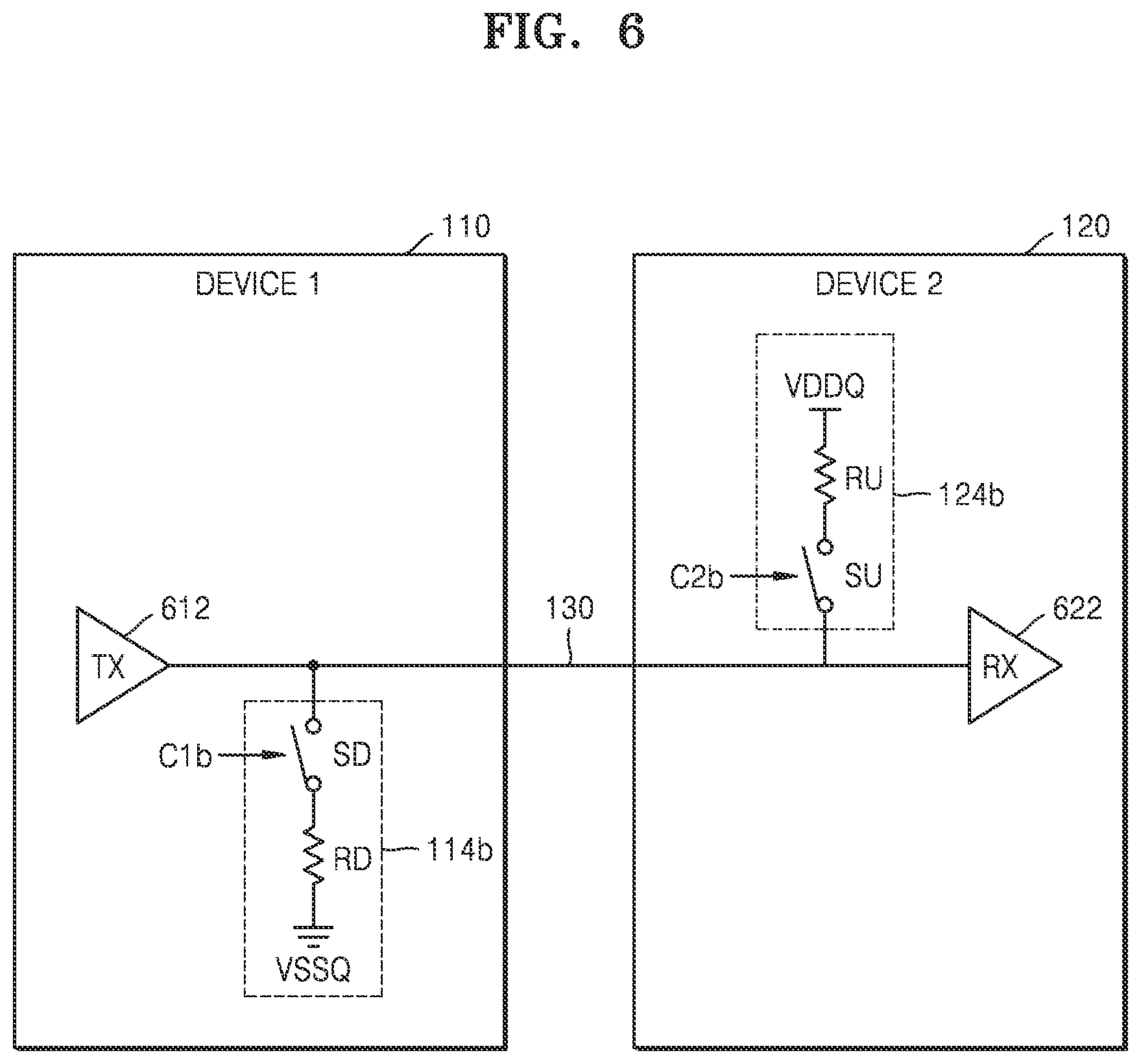 Patent US12323139 Figure 6 – Apparatus, memory device and method for storing parameter codes for asymmetric on-die-termination
