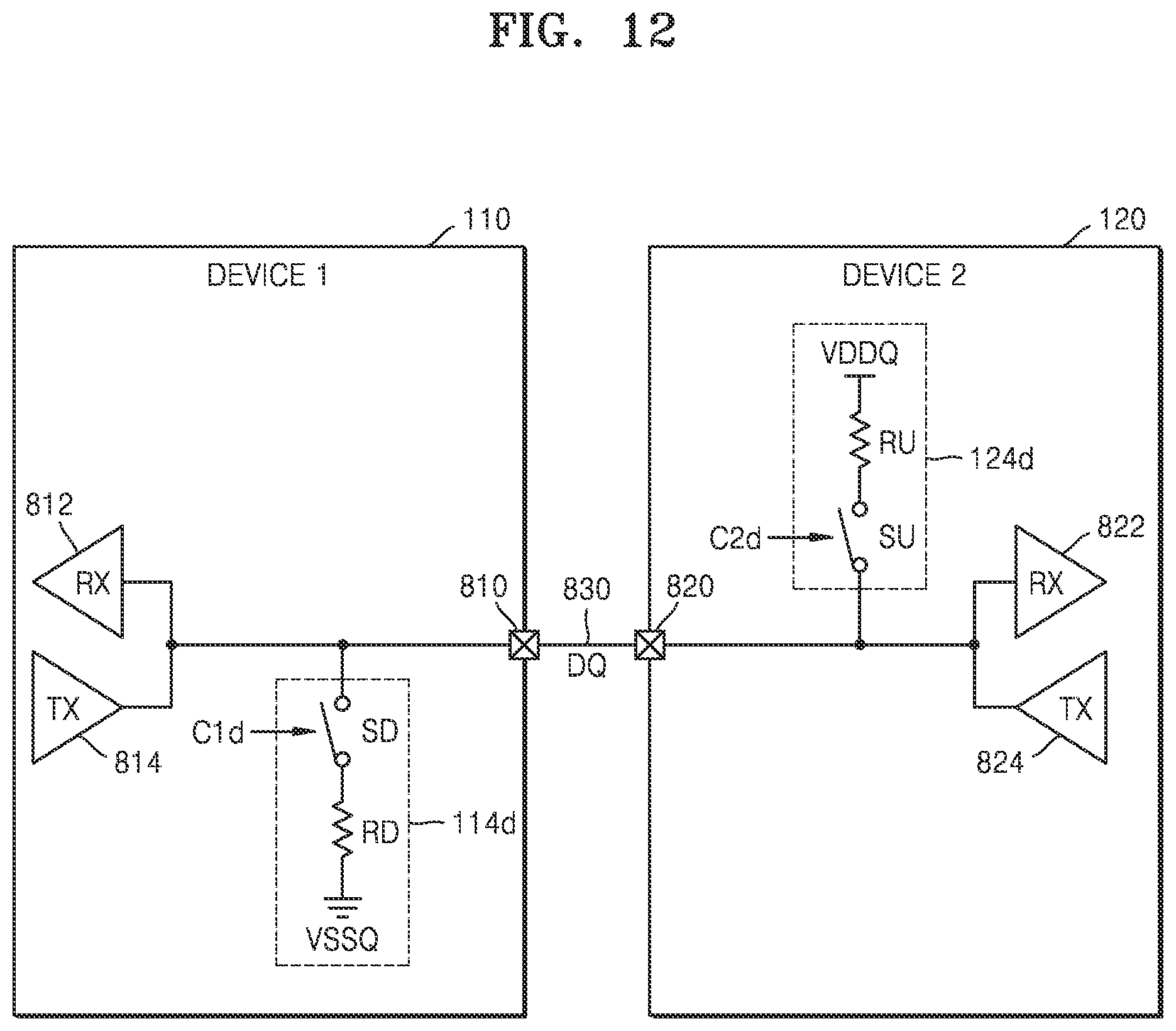 Patent US12323139 Figure 14 – Apparatus, memory device and method for storing parameter codes for asymmetric on-die-termination