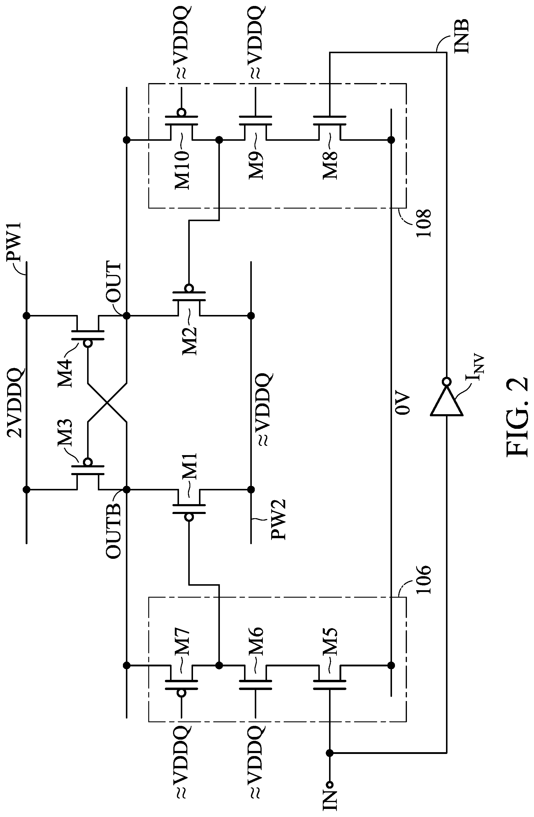 Patent US12323141 Figure 2 – Level shifter