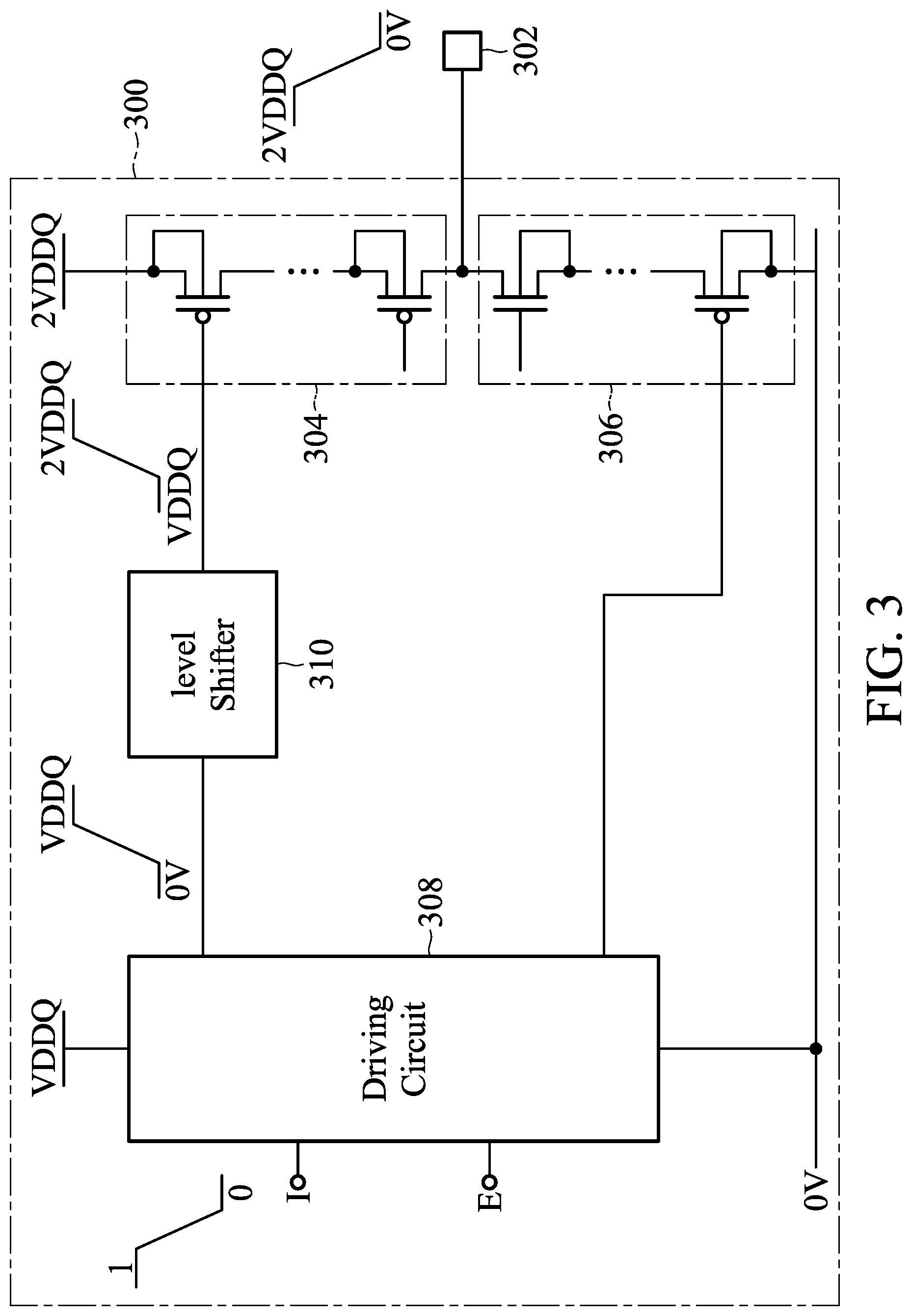 Patent US12323141 Figure 3 – Level shifter