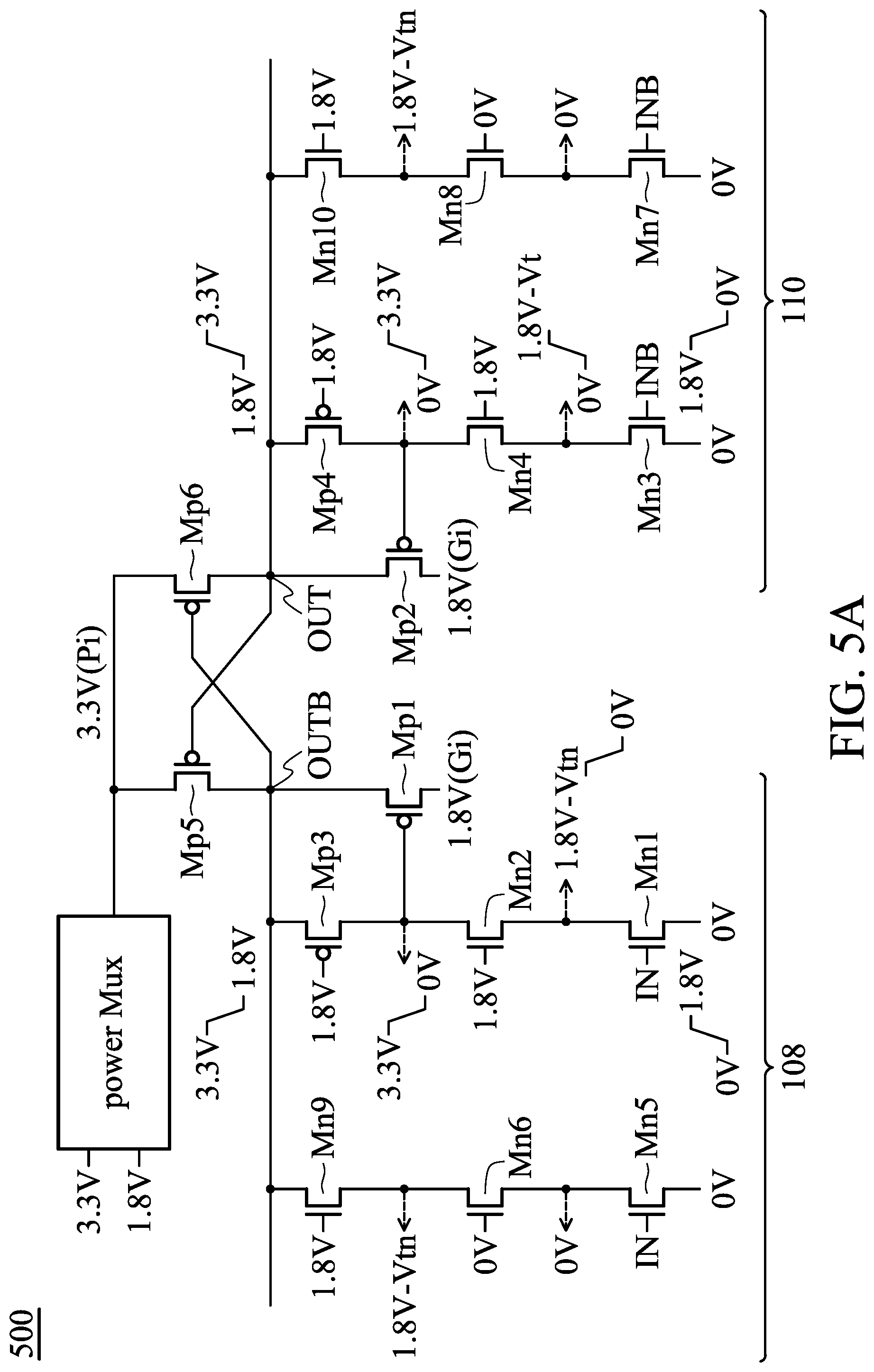 Patent US12323141 Figure 5 – Level shifter