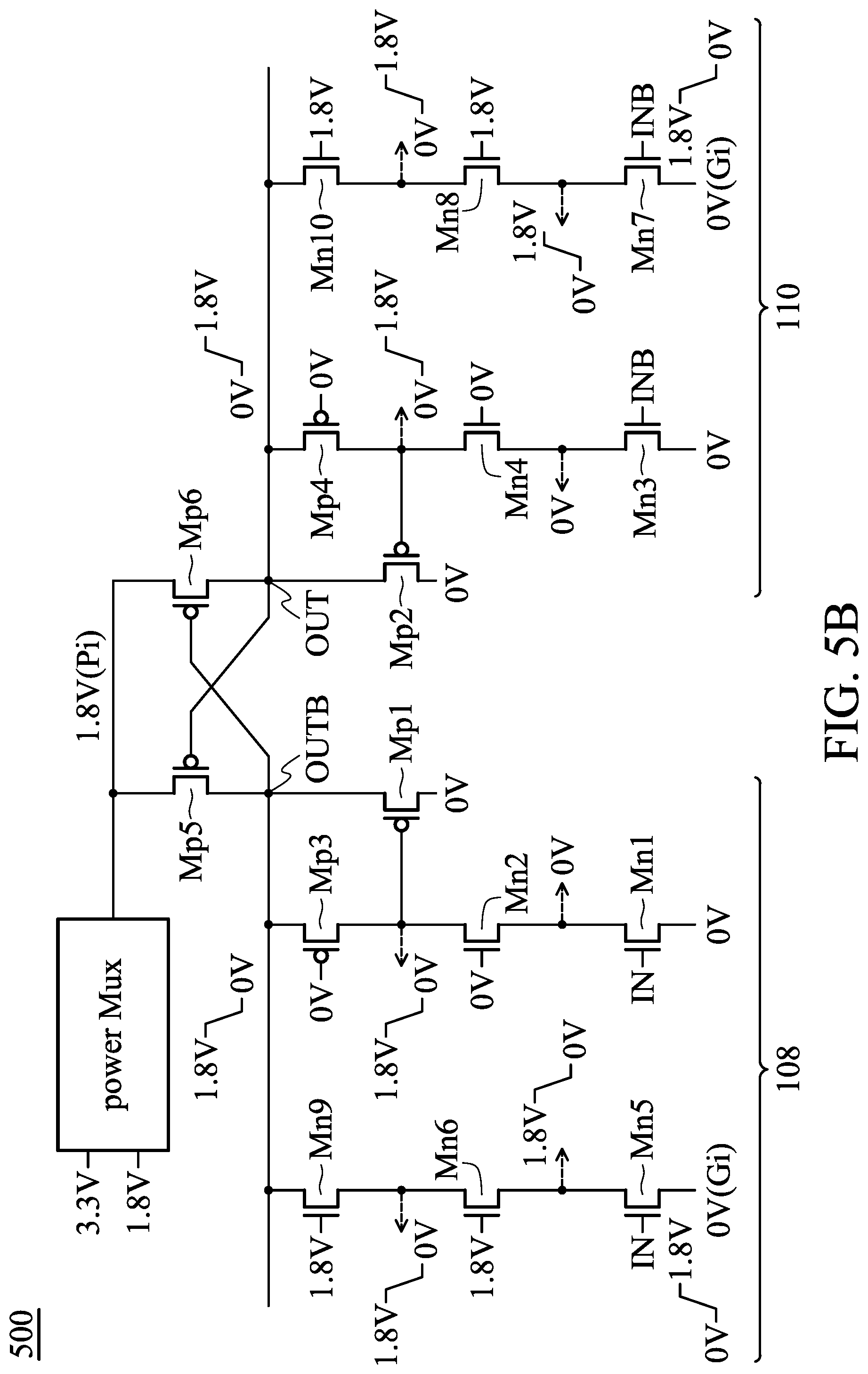 Patent US12323141 Figure 6 – Level shifter